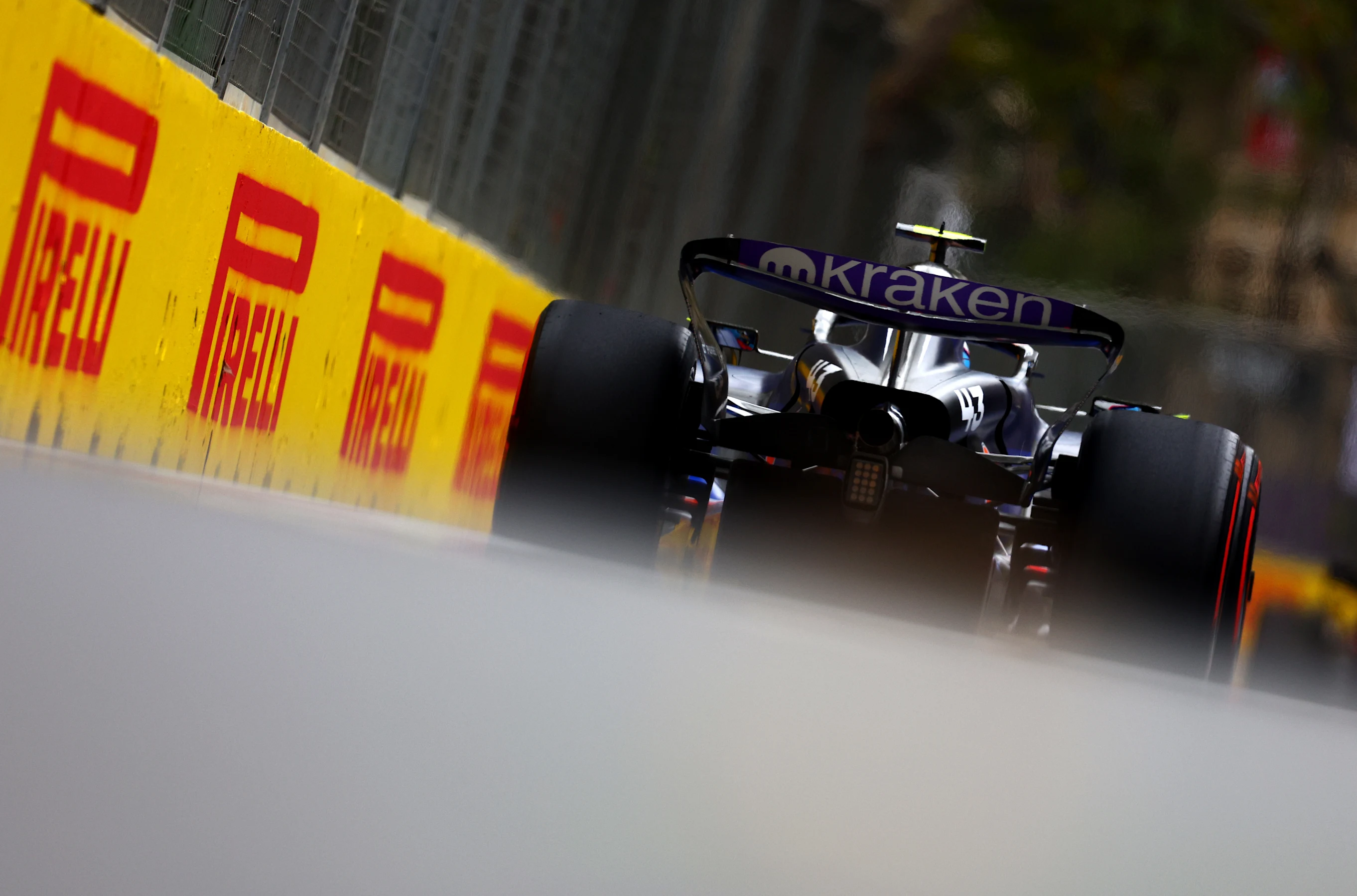 BAKU, AZERBAIJAN - SEPTEMBER 14: Franco Colapinto of Argentina driving the (43) Williams FW46