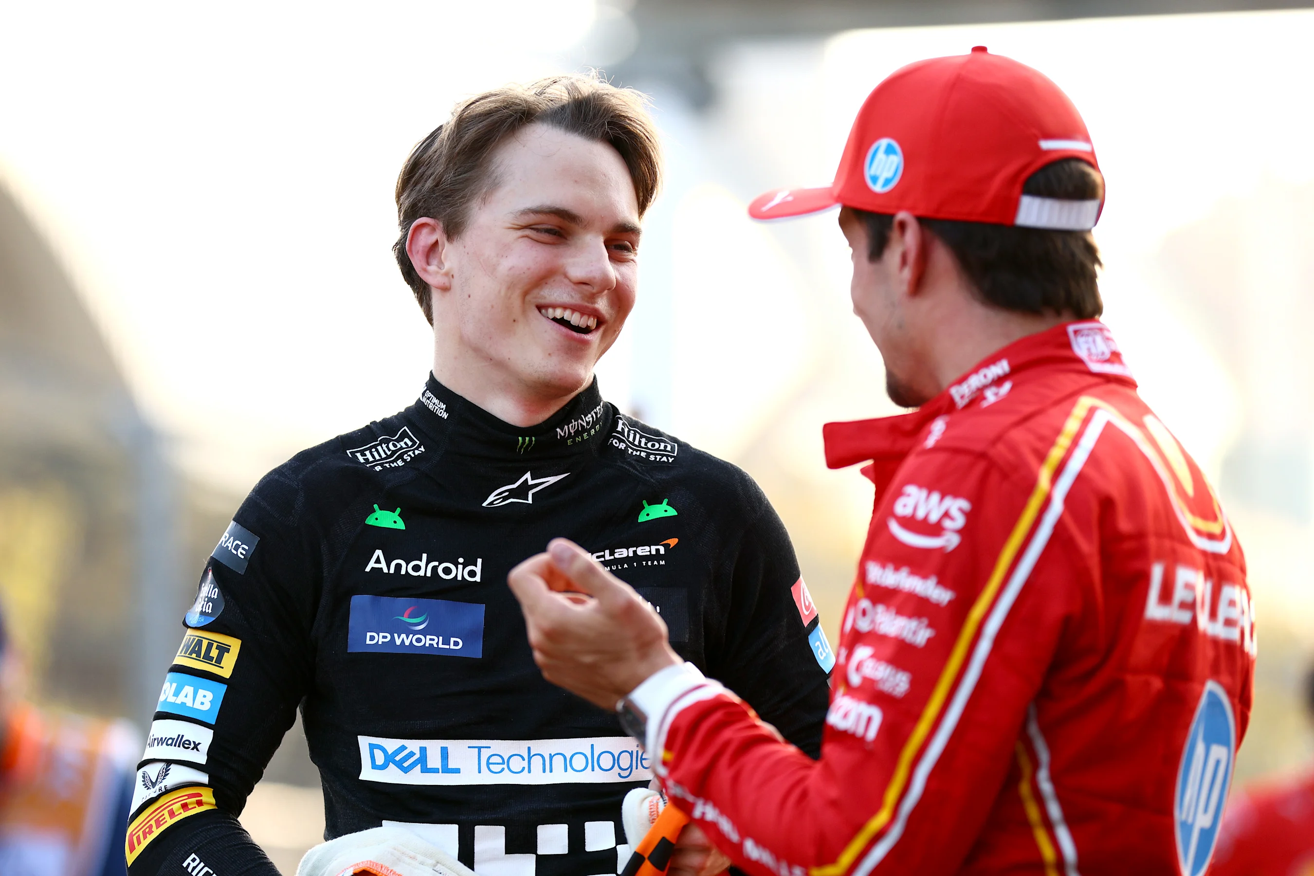 BAKU, AZERBAIJAN - SEPTEMBER 14: Pole position qualifier Charles Leclerc of Monaco and Ferrari