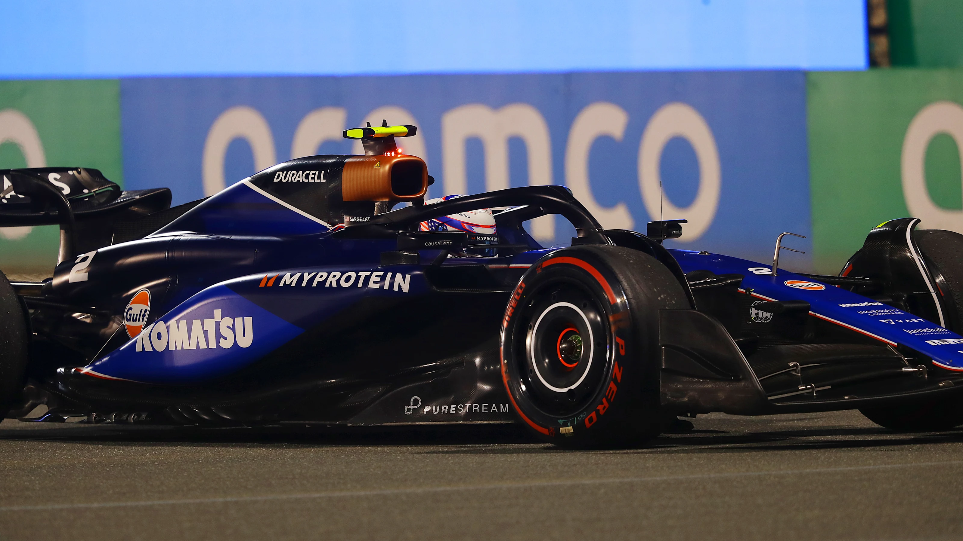BAHRAIN, BAHRAIN - MARCH 02: Logan Sargeant of United States driving the (2) Williams FW46 Mercedes