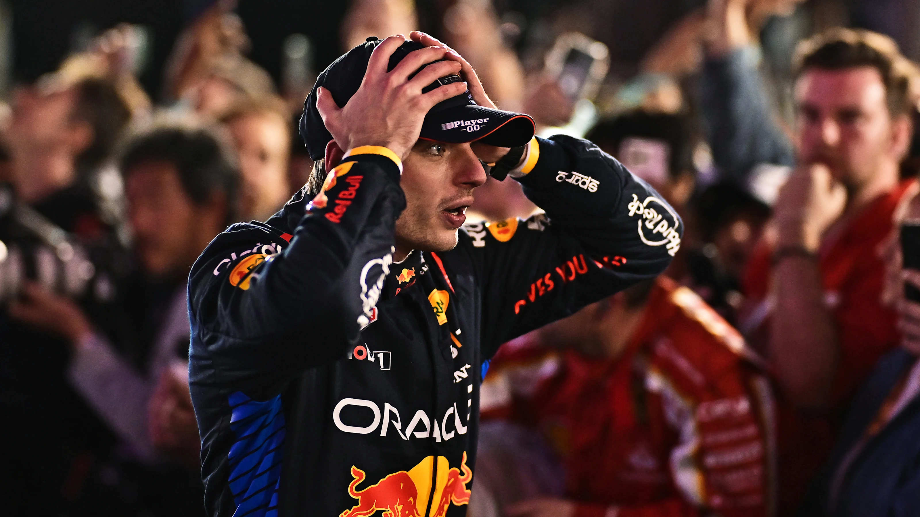 BAHRAIN, BAHRAIN - MARCH 02: Race winner Max Verstappen of the Netherlands and Oracle Red Bull