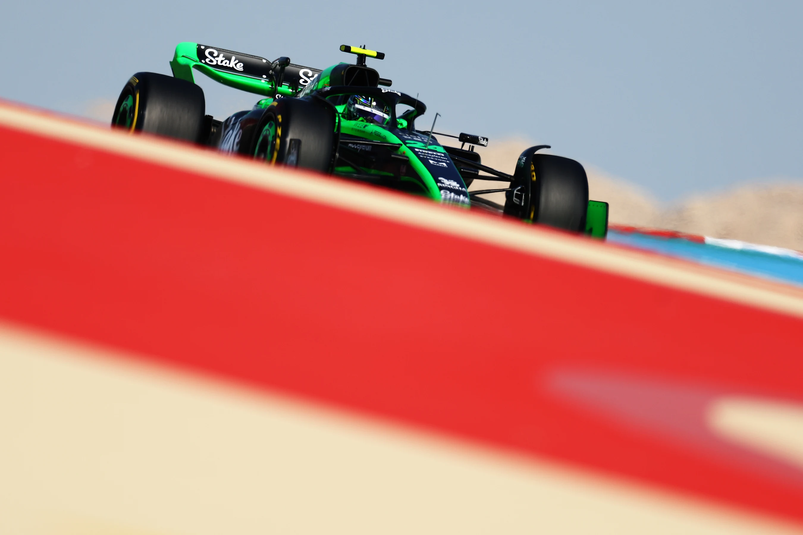 BAHRAIN, BAHRAIN - FEBRUARY 29: Zhou Guanyu of China driving the (24) Kick Sauber C44 Ferrari on