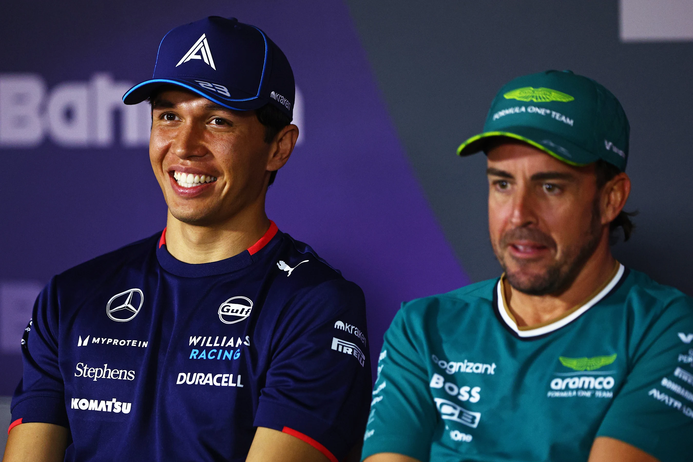 BAHRAIN, BAHRAIN - FEBRUARY 28: Alexander Albon of Thailand and Williams reacts in the Drivers