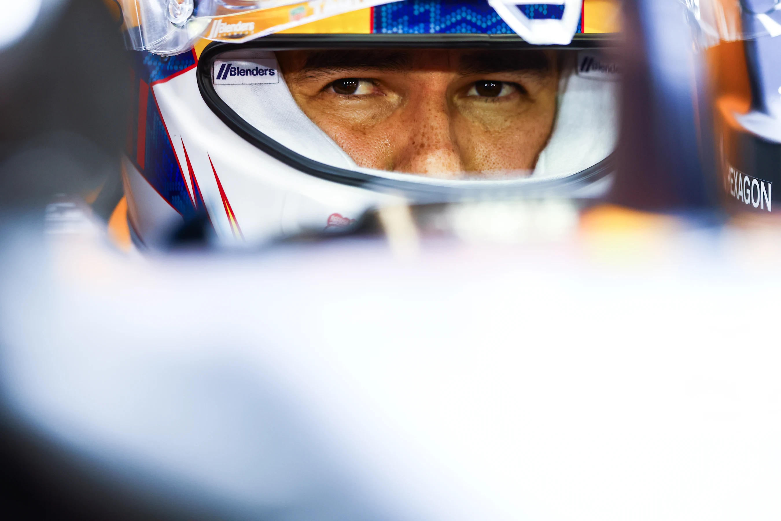 BAHRAIN, BAHRAIN - MARCH 01: Sergio Perez of Mexico and Oracle Red Bull Racing prepares to drive in