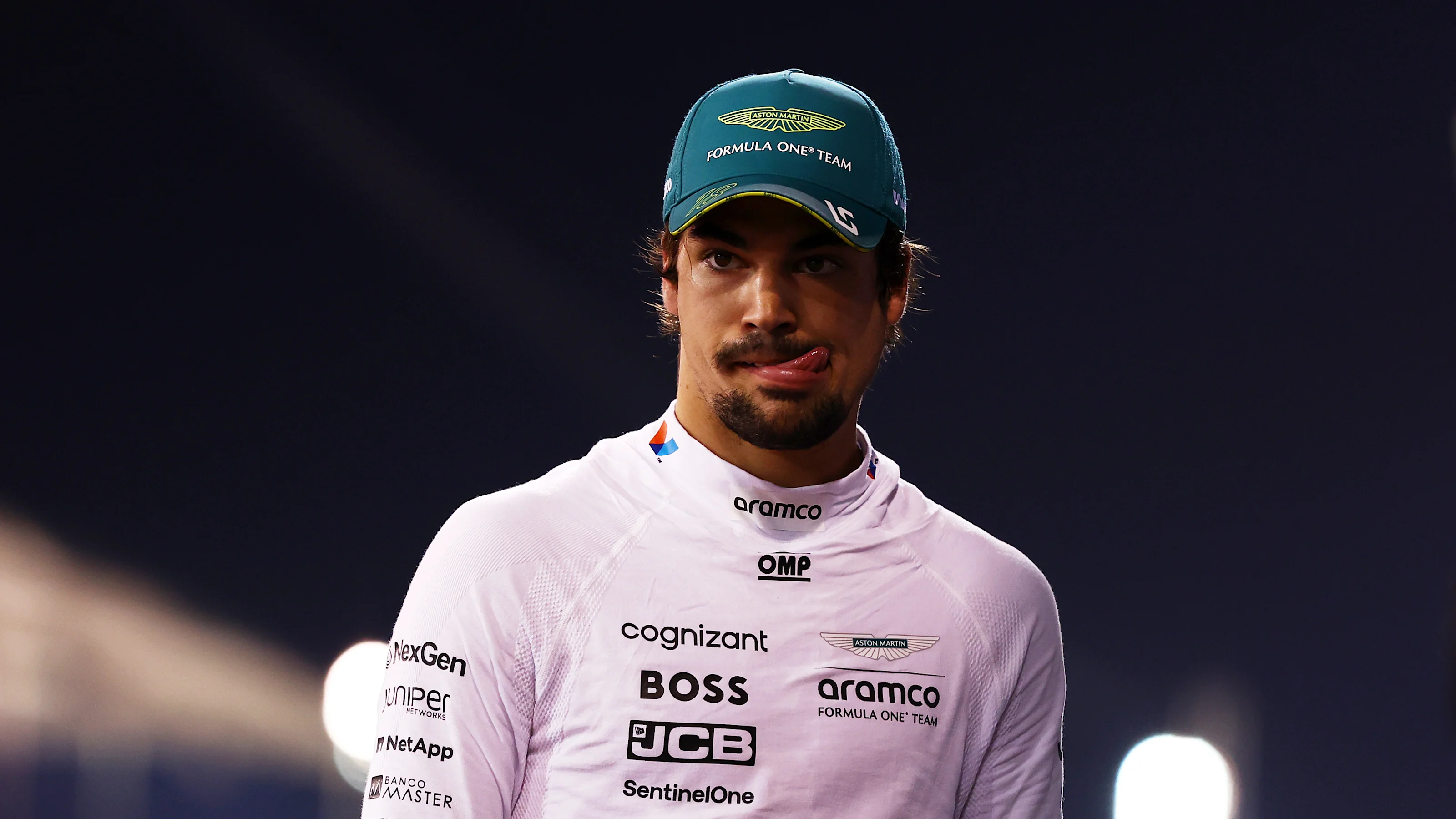 BAHRAIN, BAHRAIN - MARCH 01: 12th placed qualifier Lance Stroll of Canada and Aston Martin F1 Team