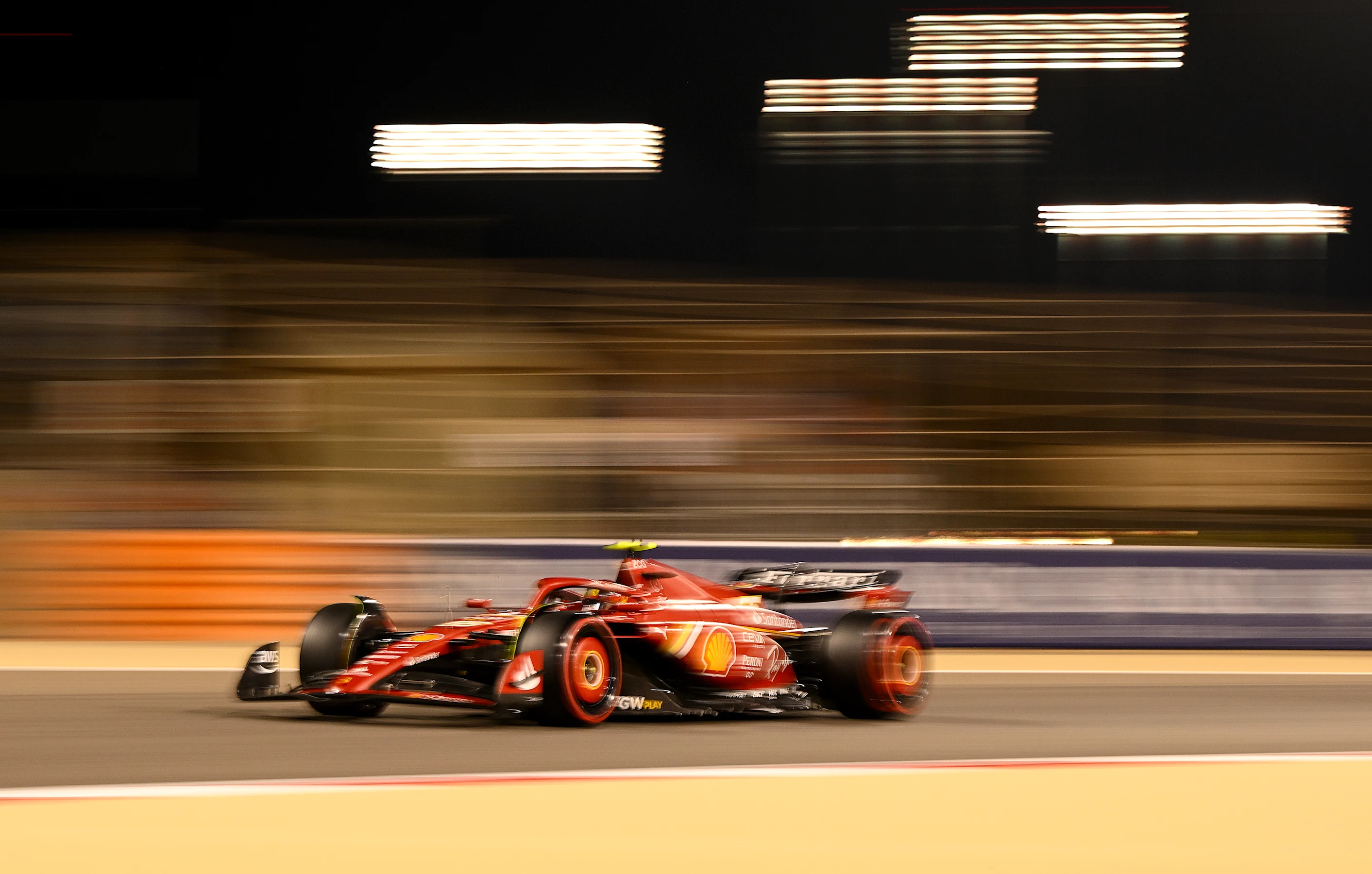 BAHRAIN, BAHRAIN - MARCH 01: Carlos Sainz of Spain driving (55) the Ferrari SF-24 on track during