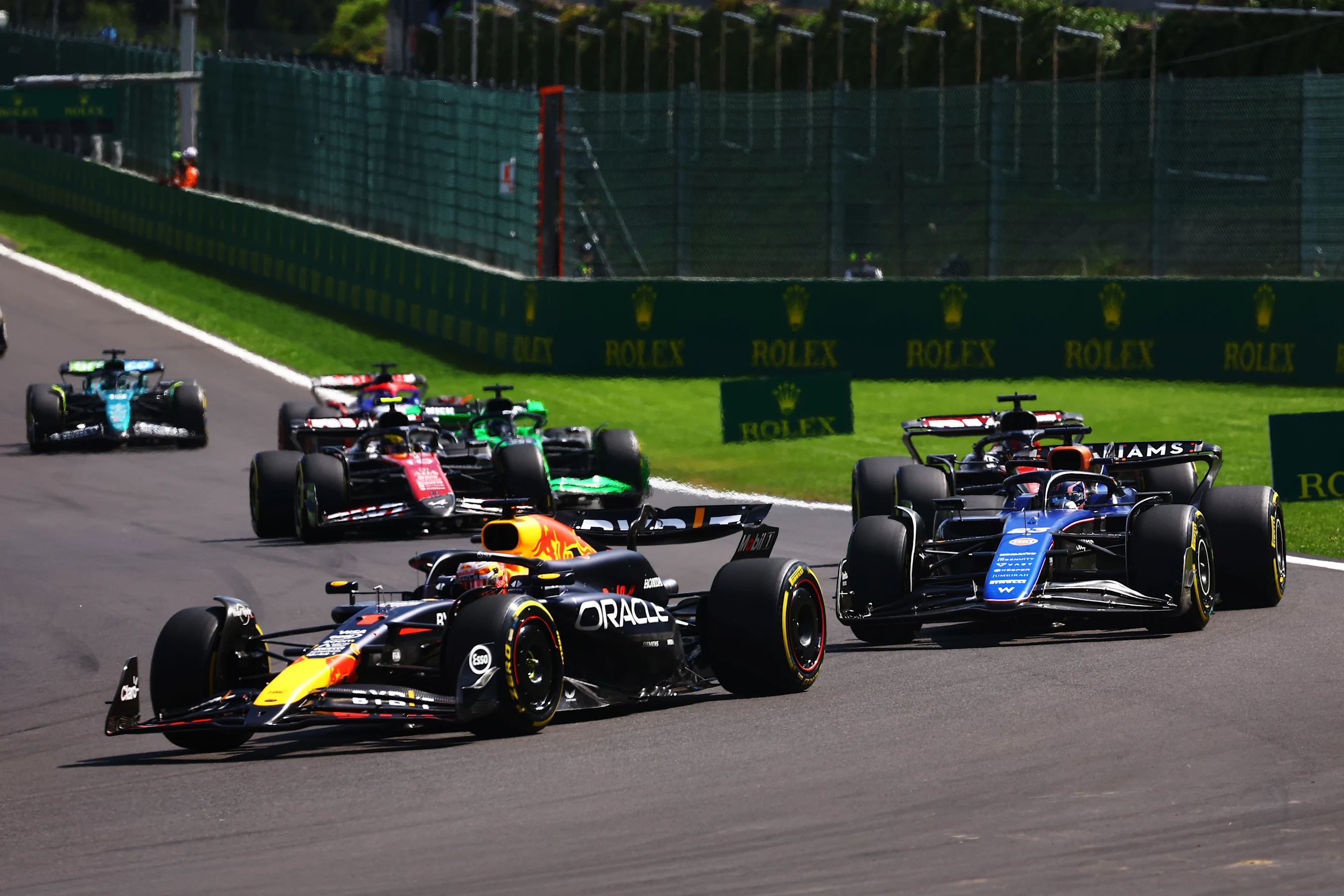 SPA, BELGIUM - JULY 28: Max Verstappen of the Netherlands driving the (1) Oracle Red Bull Racing
