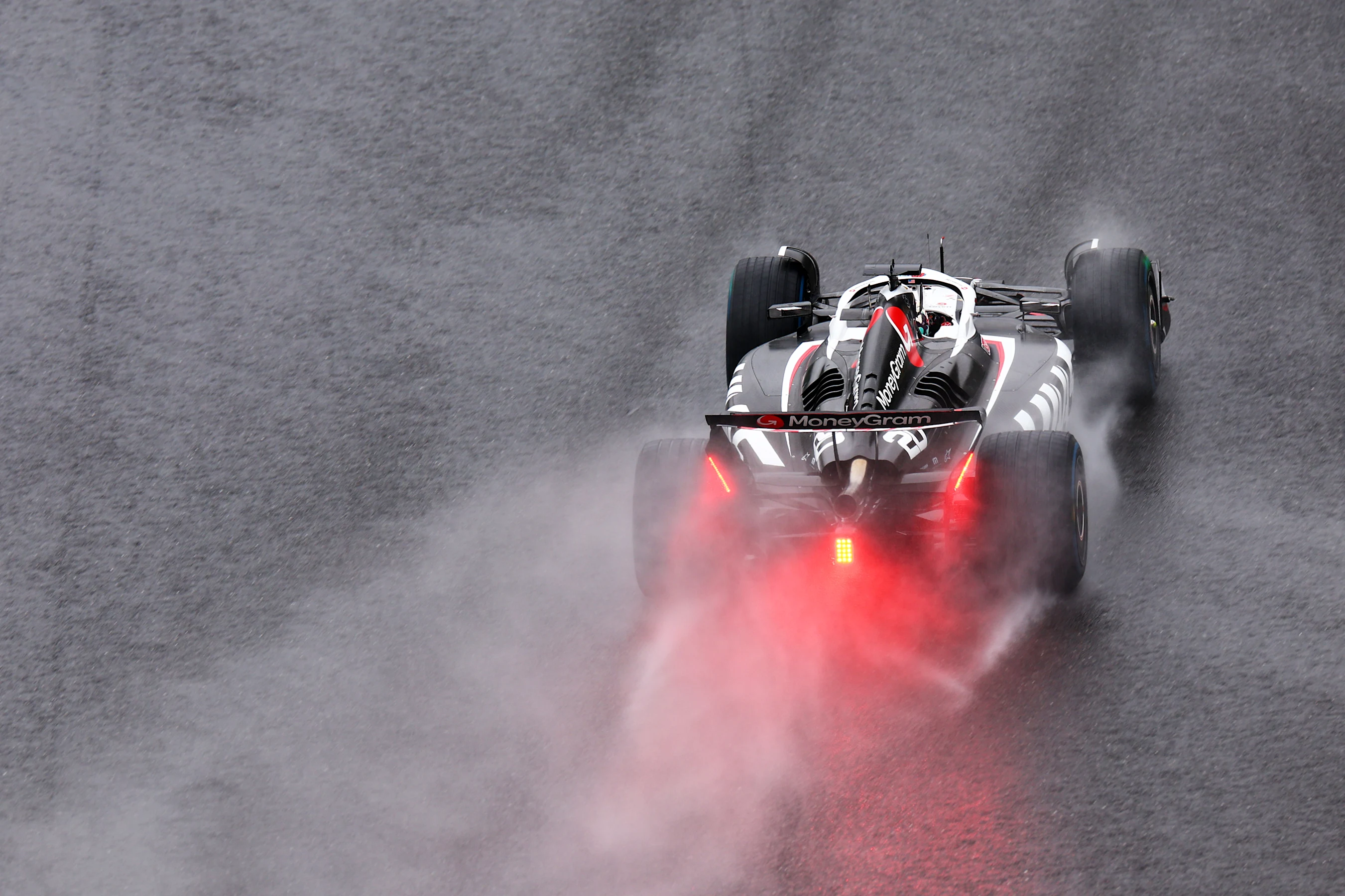 SPA, BELGIUM - JULY 27: Kevin Magnussen of Denmark driving the (20) Haas F1 VF-24 Ferrari on track