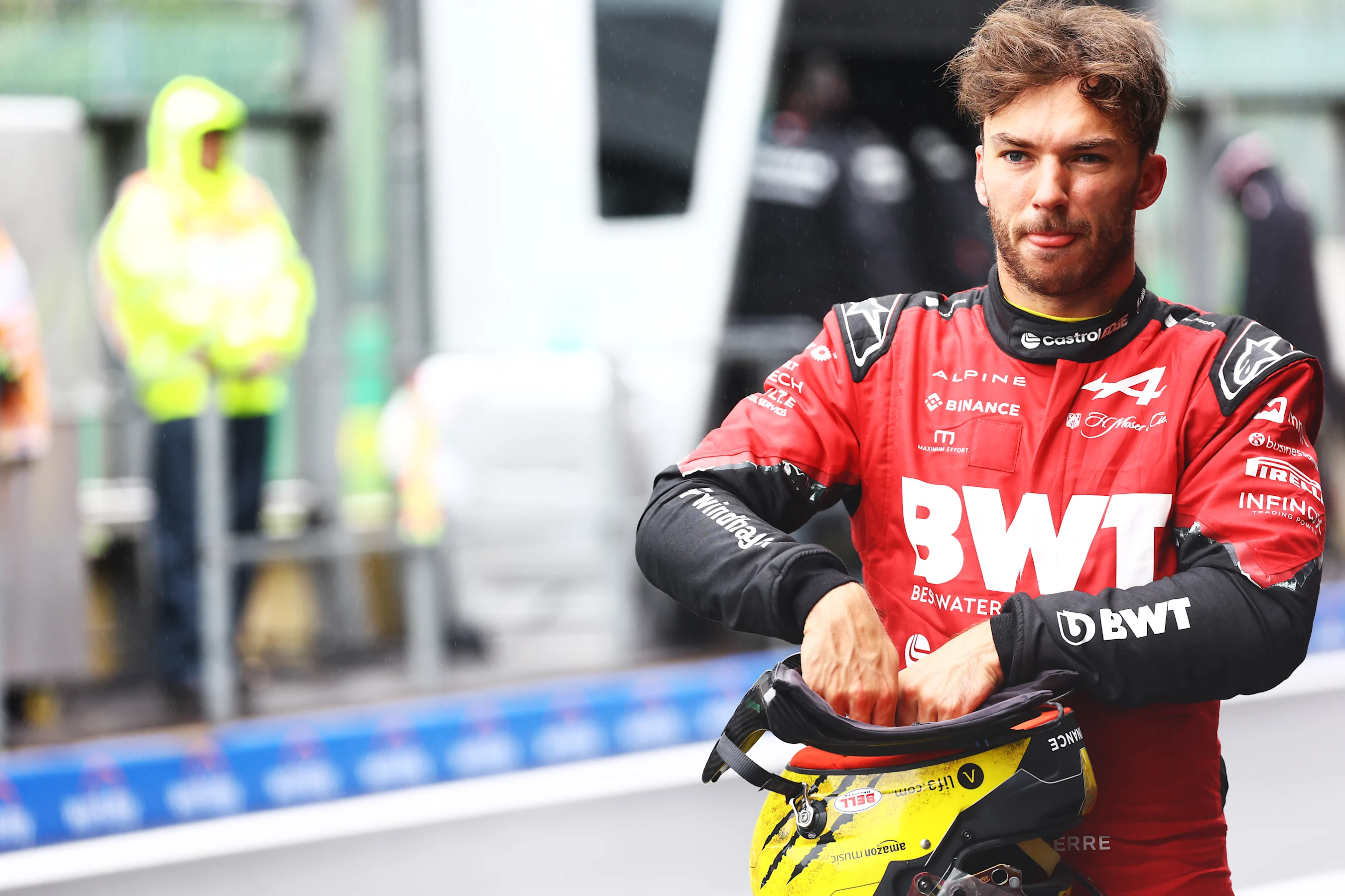 SPA, BELGIUM - JULY 27: 12th placed qualifier Pierre Gasly of France and Alpine F1 walks in the