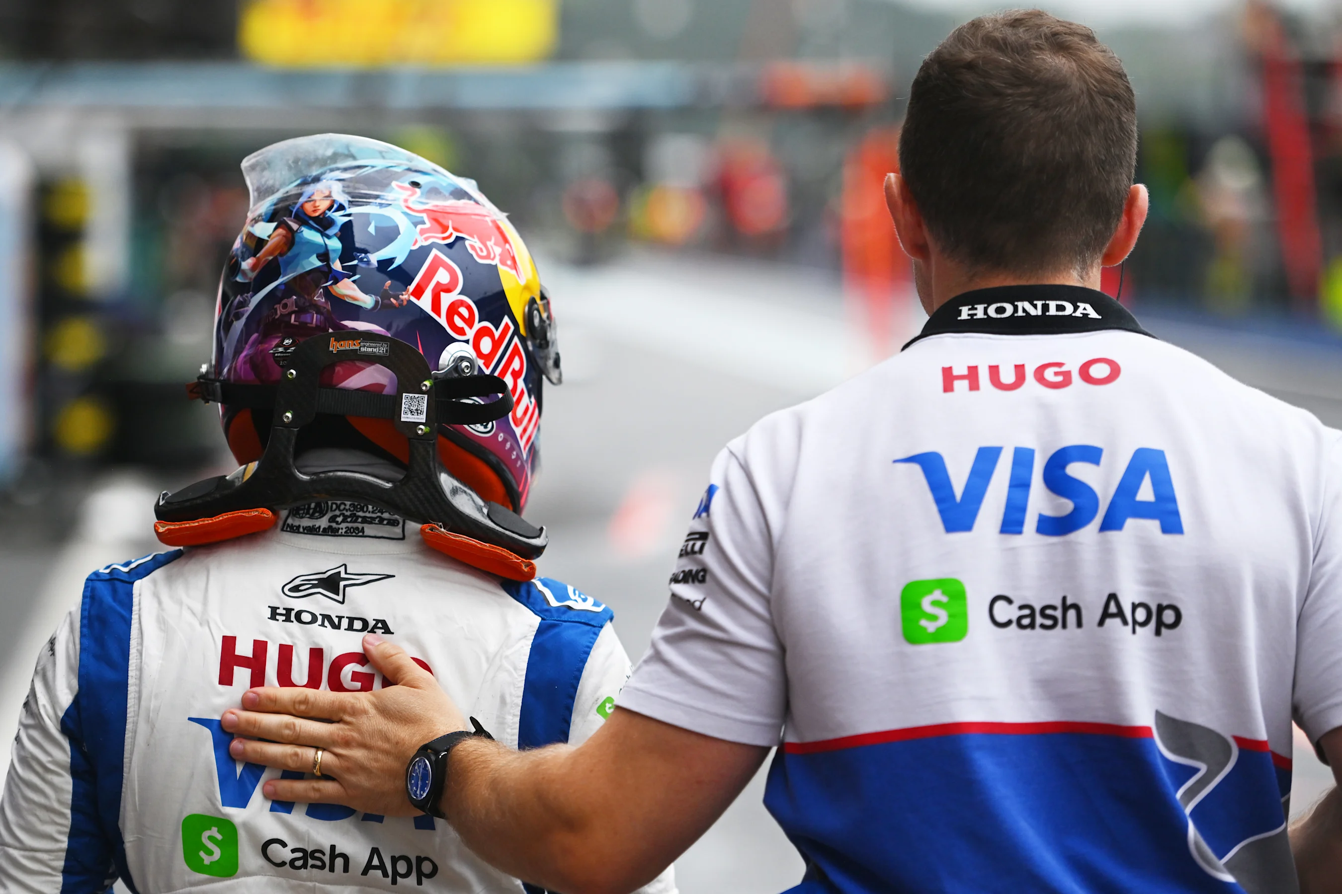 SPA, BELGIUM - JULY 27: 18th placed qualifier Yuki Tsunoda of Japan and Visa Cash App RB walks in