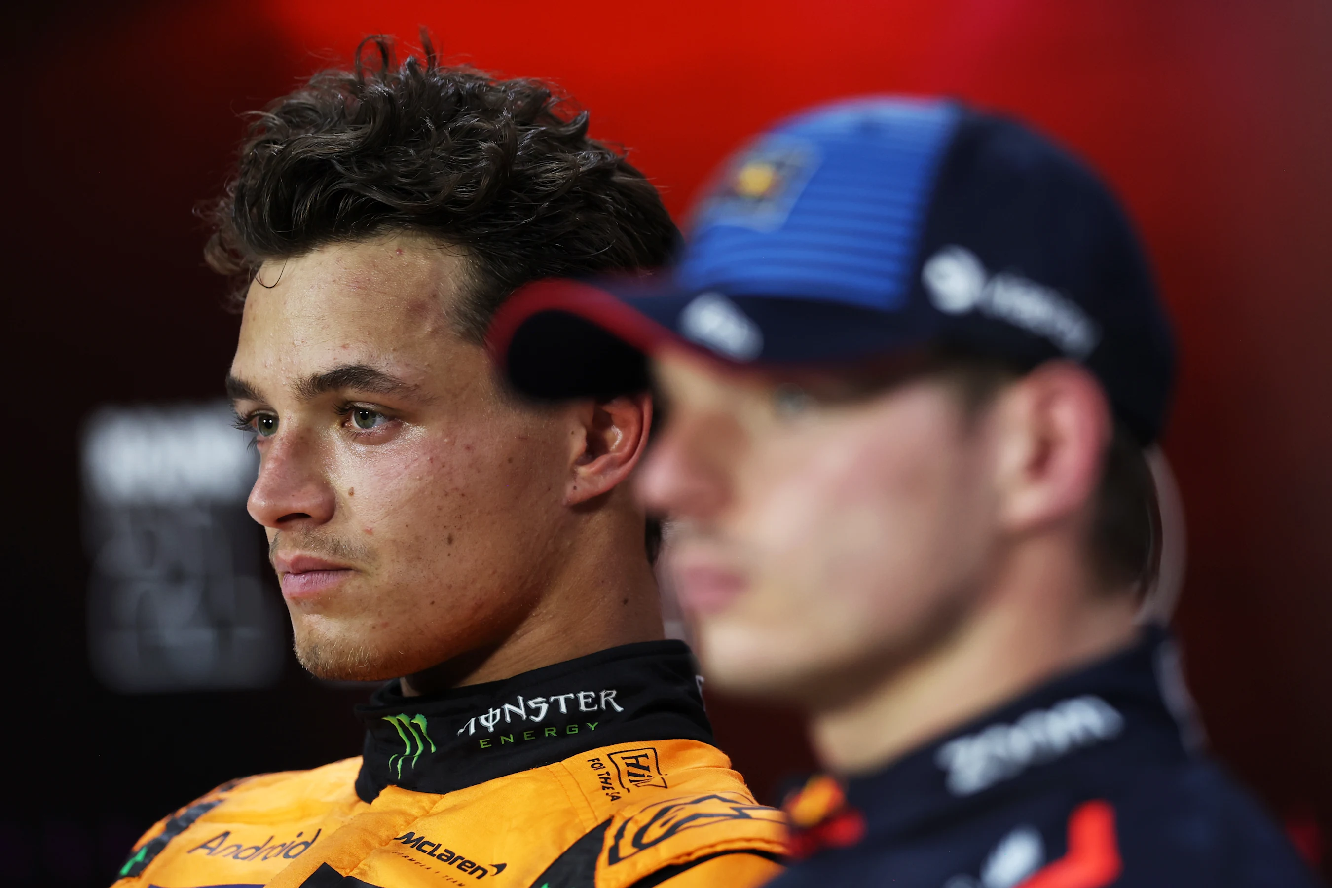 SAO PAULO, BRAZIL - NOVEMBER 02: Sprint winner Lando Norris of Great Britain and McLaren and Third