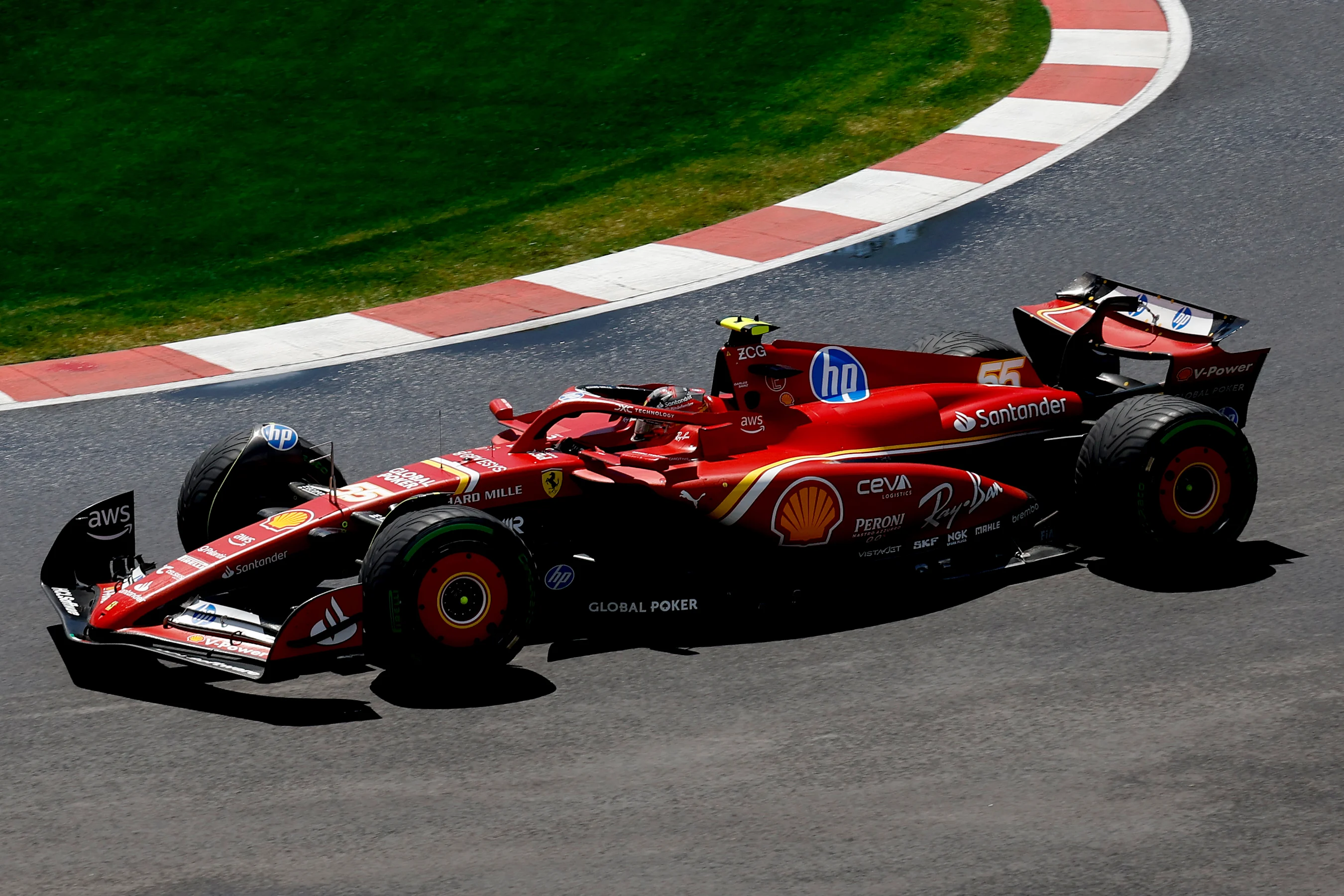 MONTREAL, QUEBEC - JUNE 07: Carlos Sainz of Spain driving (55) the Ferrari SF-24 on track during