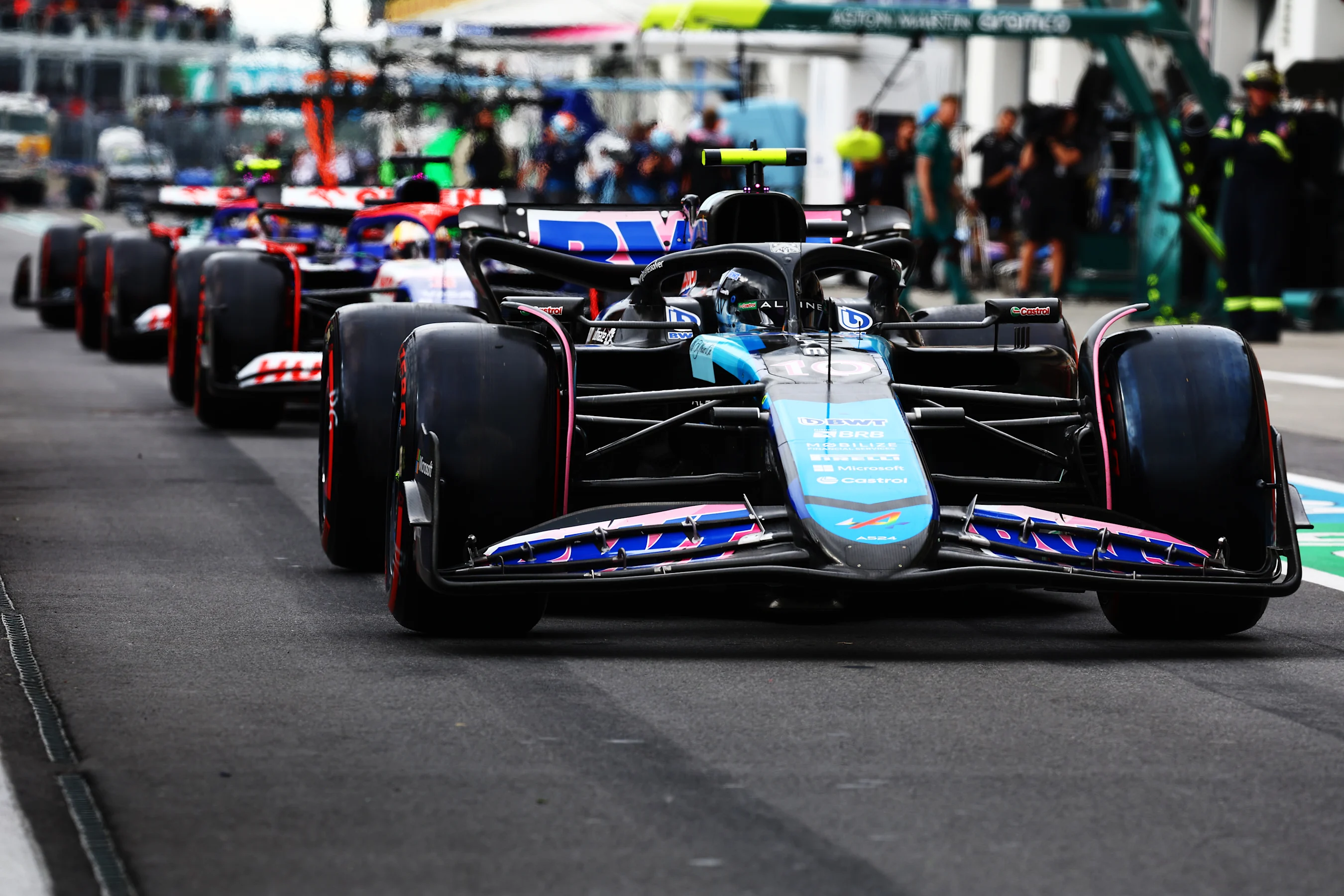 MONTREAL, QUEBEC - JUNE 08: Pierre Gasly of France driving the (10) Alpine F1 A524 Renault lines up