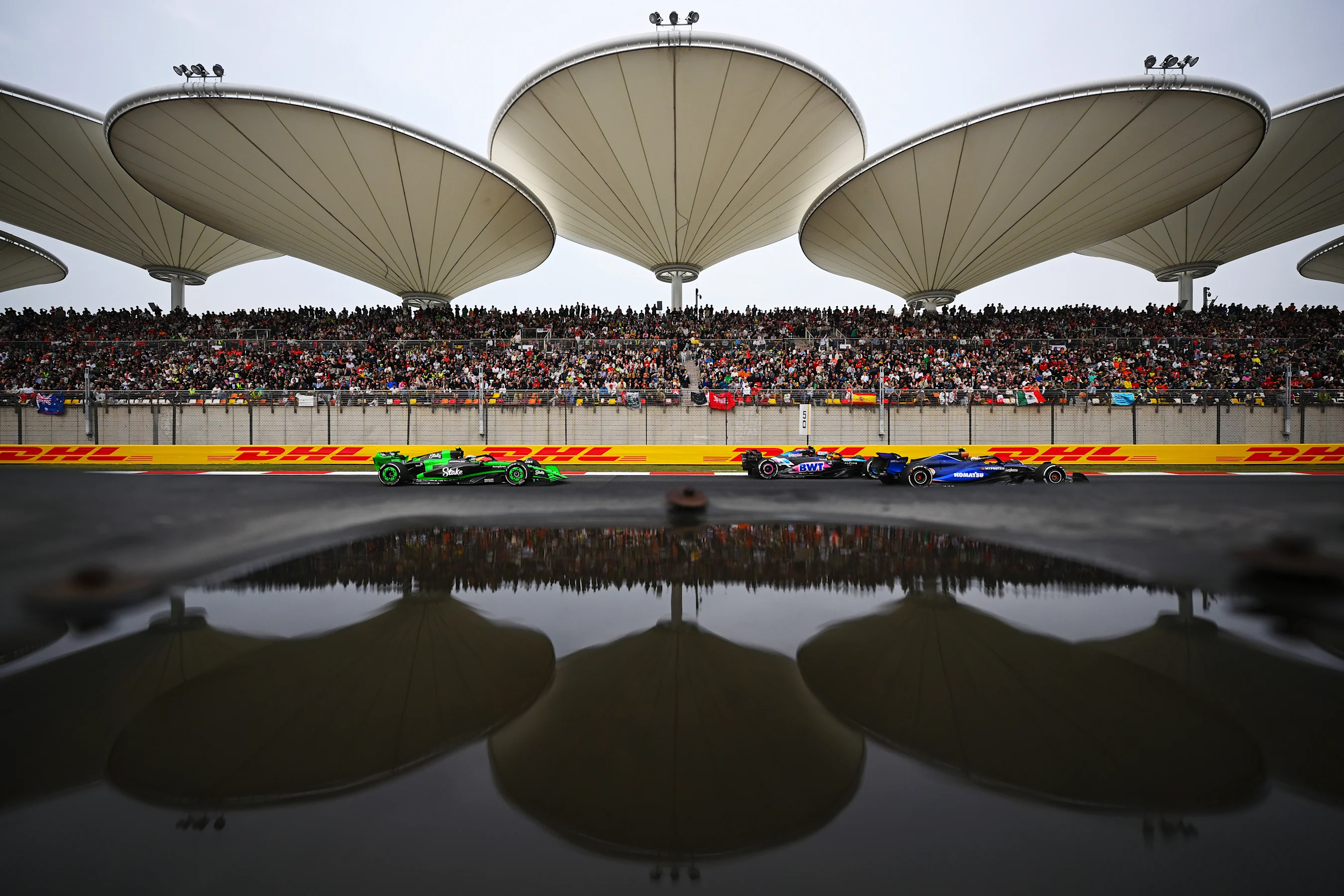 SHANGHAI, CHINA - APRIL 21: Logan Sargeant of United States driving the (2) Williams FW46 Mercedes