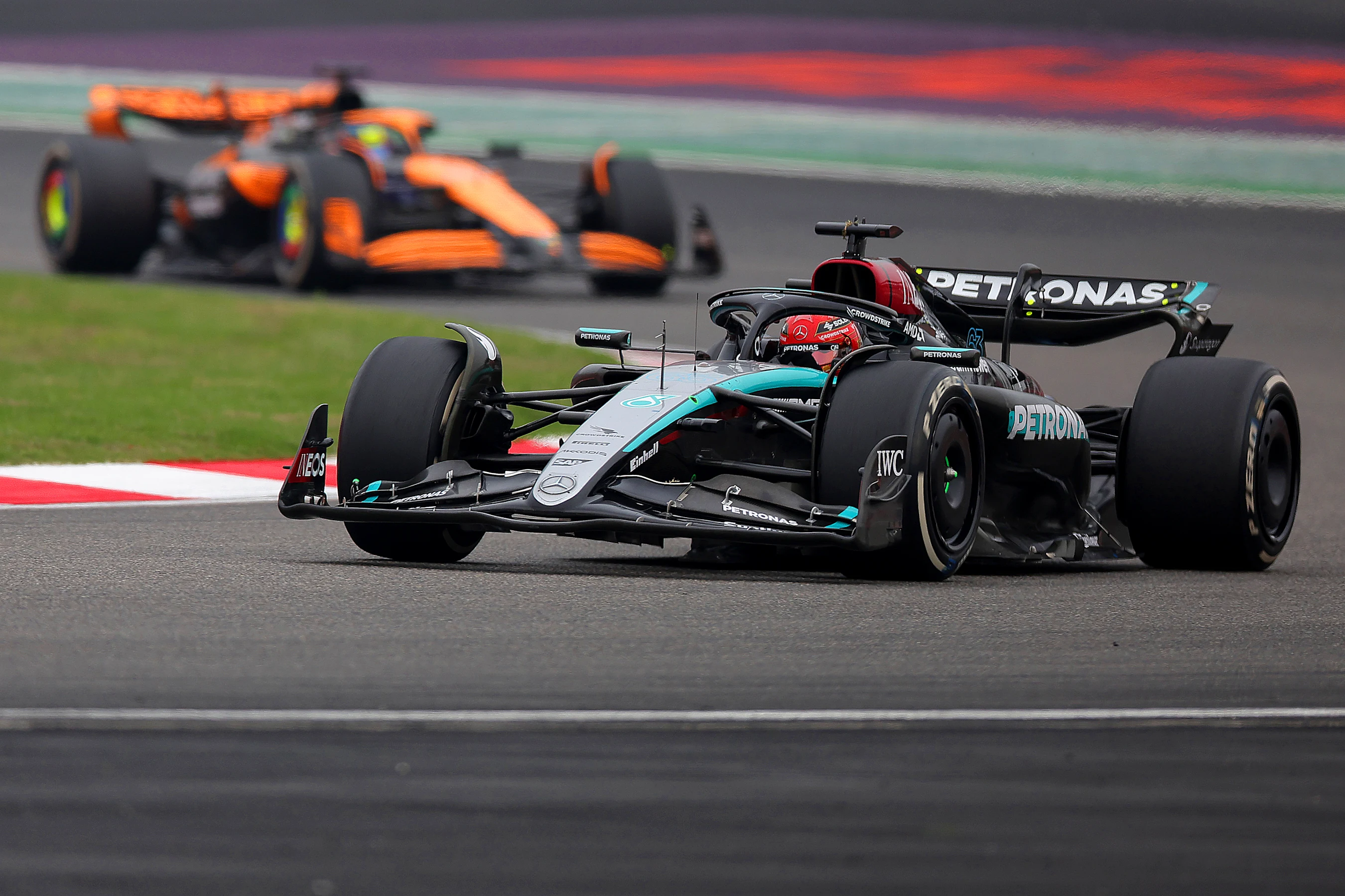 SHANGHAI, CHINA - APRIL 21: George Russell of Great Britain driving the (63) Mercedes AMG Petronas