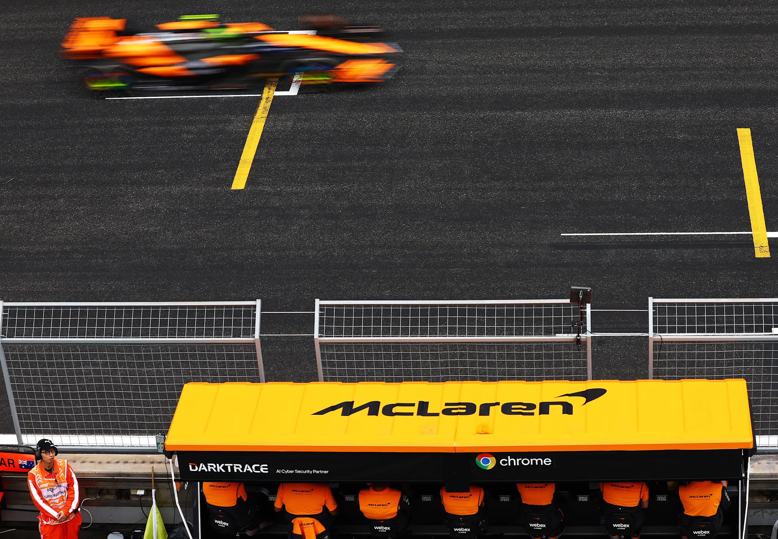 SHANGHAI, CHINA - APRIL 21: Lando Norris of Great Britain driving the (4) McLaren MCL38 Mercedes on