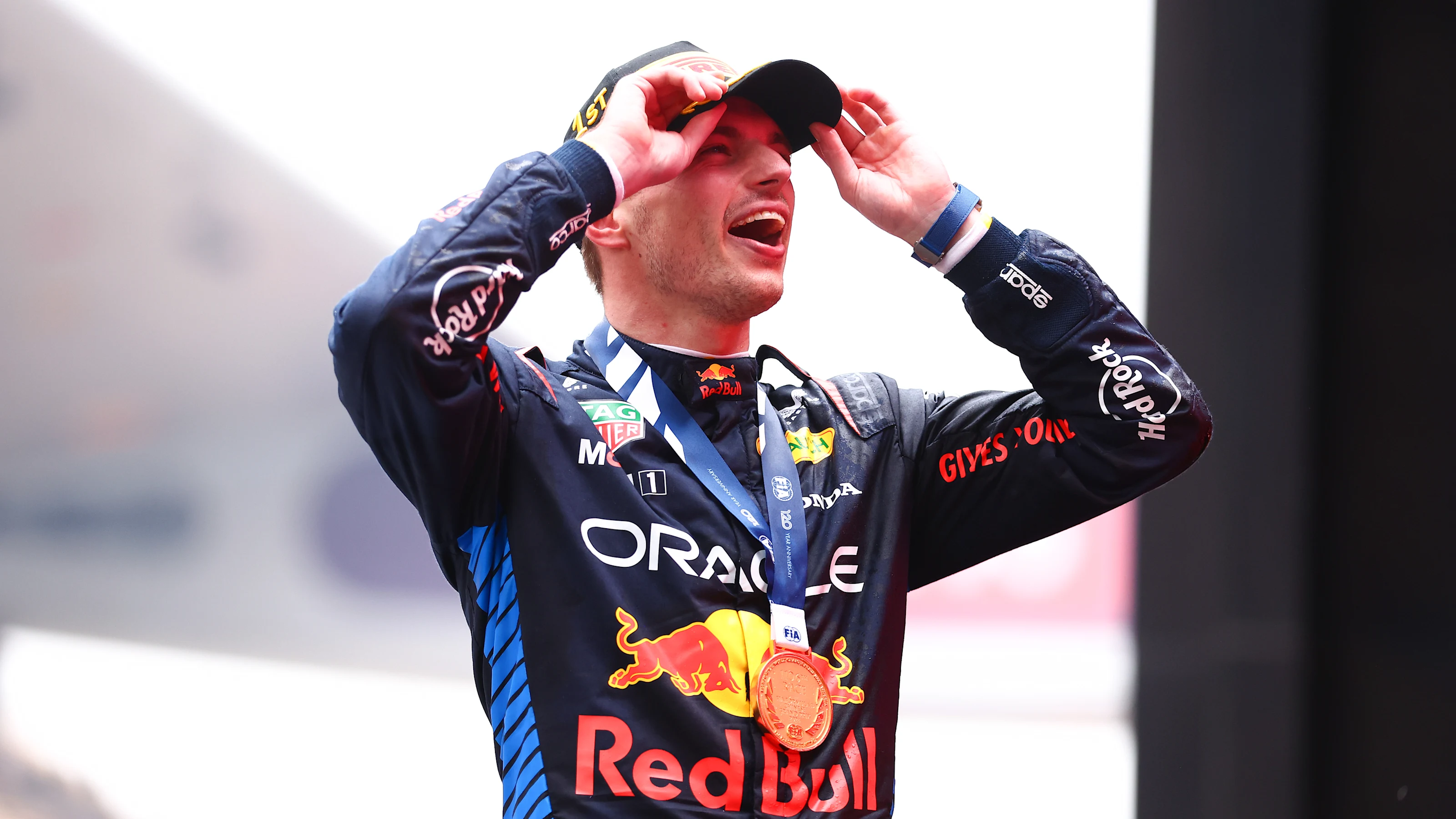 SHANGHAI, CHINA - APRIL 21: Race winner Max Verstappen of the Netherlands and Oracle Red Bull