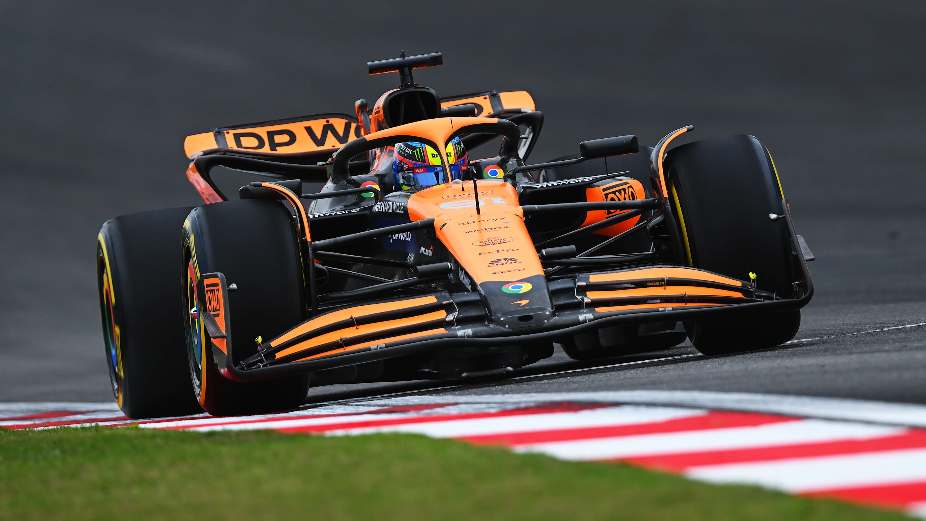 SHANGHAI, CHINA - APRIL 19: Oscar Piastri of Australia driving the (81) McLaren MCL38 Mercedes on