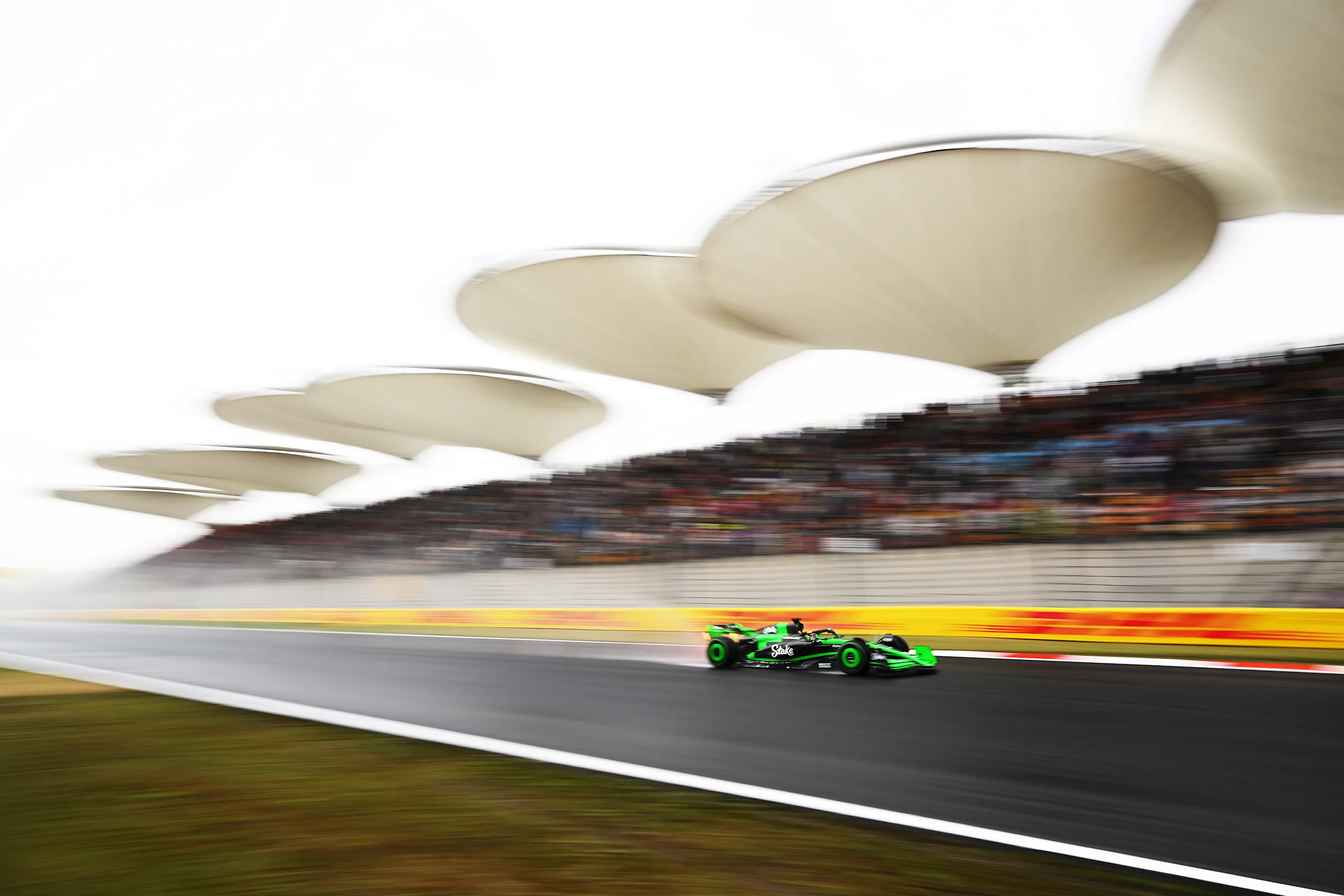 SHANGHAI, CHINA - APRIL 19: Valtteri Bottas of Finland driving the (77) Kick Sauber C44 Ferrari on