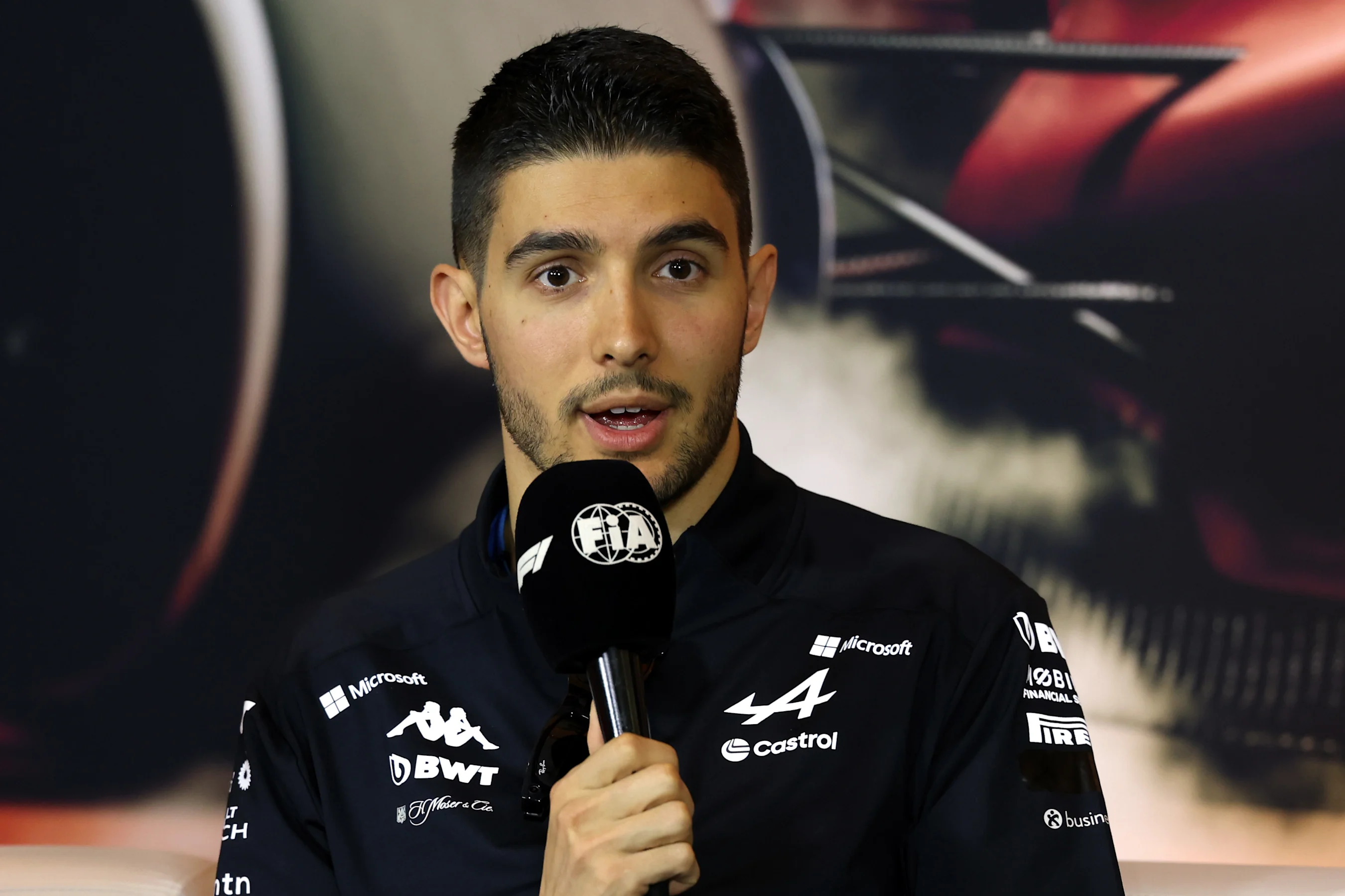 SHANGHAI, CHINA - APRIL 18: Esteban Ocon of France and Alpine F1 attends the Drivers Press