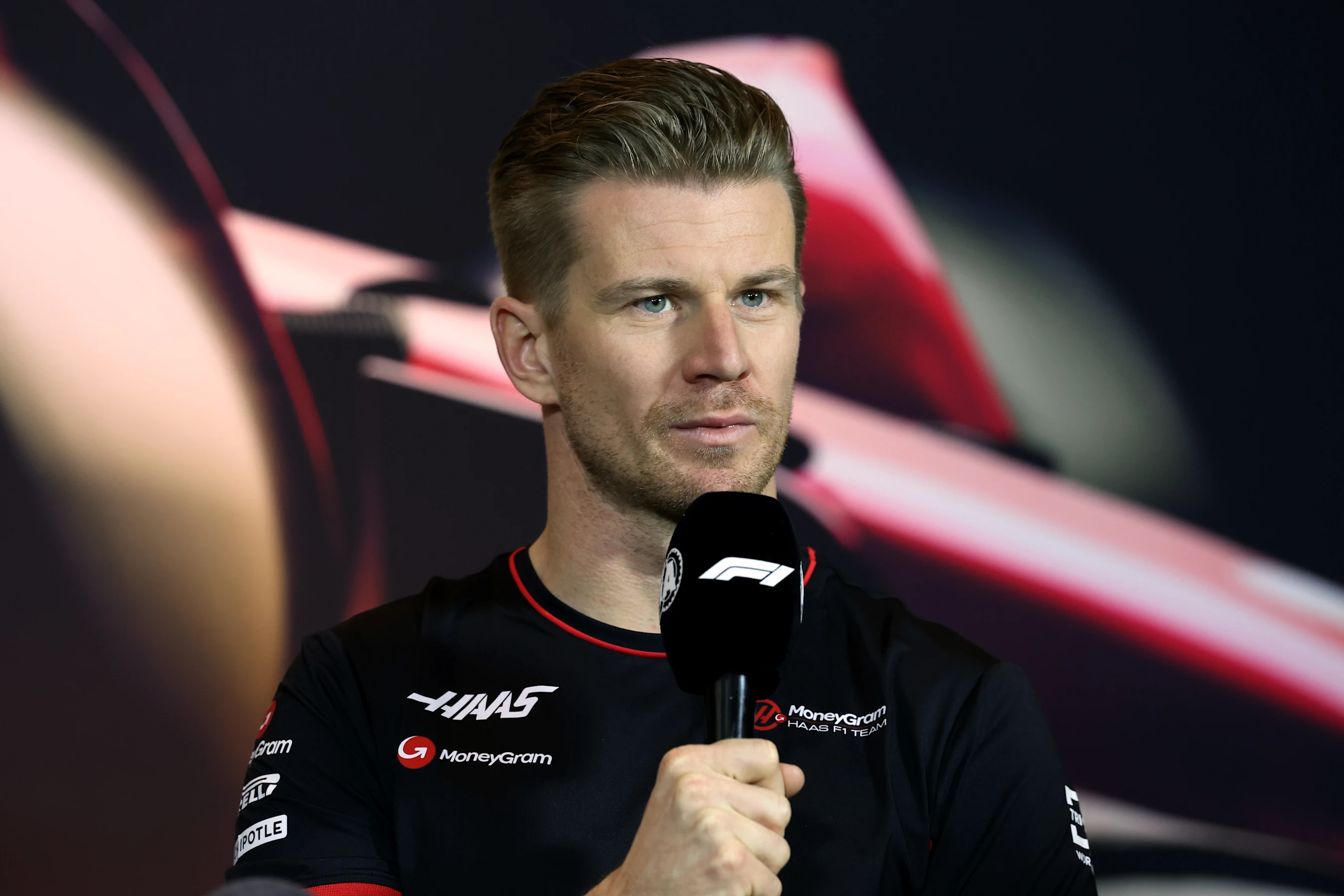 SHANGHAI, CHINA - APRIL 18: Nico Hulkenberg of Germany and Haas F1 attends the Drivers Press