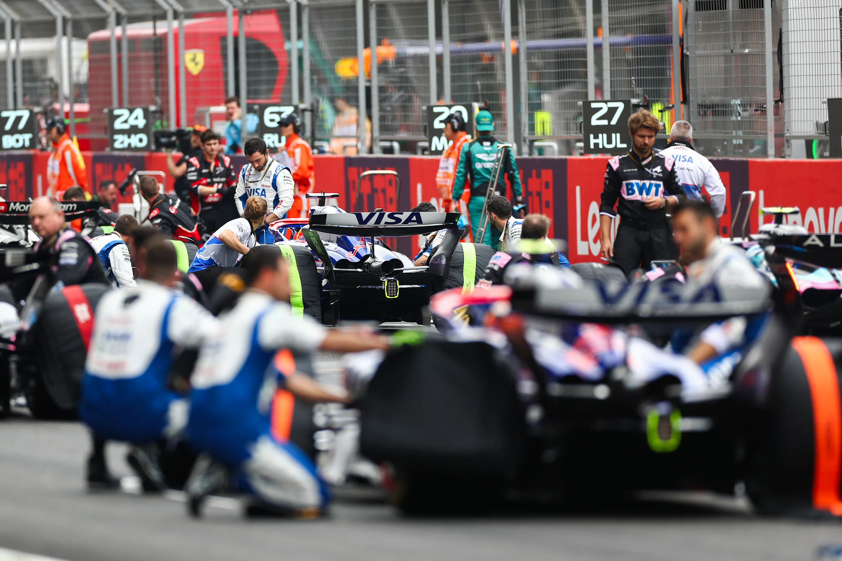 SHANGHAI, CHINA - APRIL 20: Daniel Ricciardo of Visa Cash App RB  during the Sprint ahead of the F1