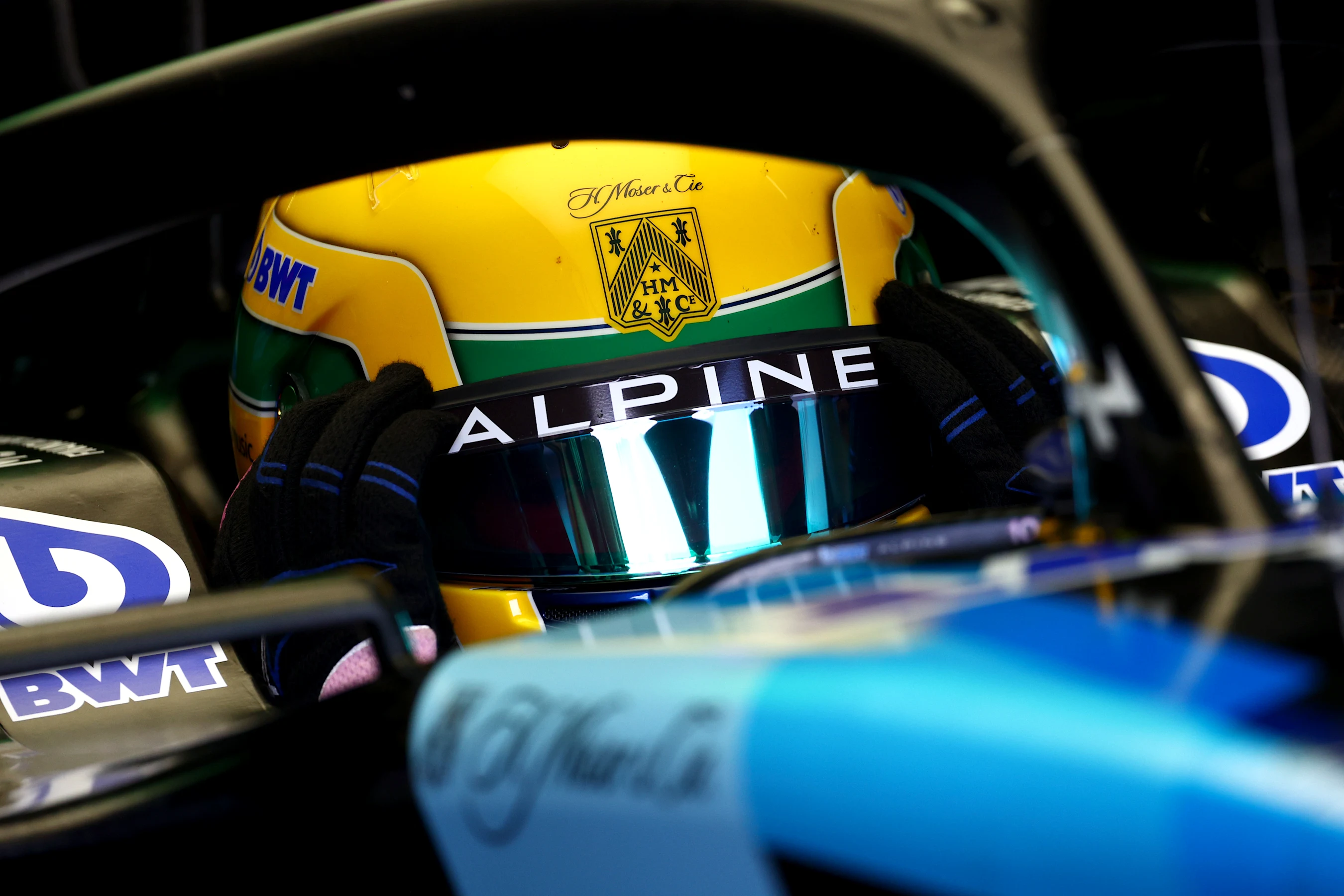 IMOLA, ITALY - MAY 17: Pierre Gasly of France and Alpine F1 prepares to drive in the garage during