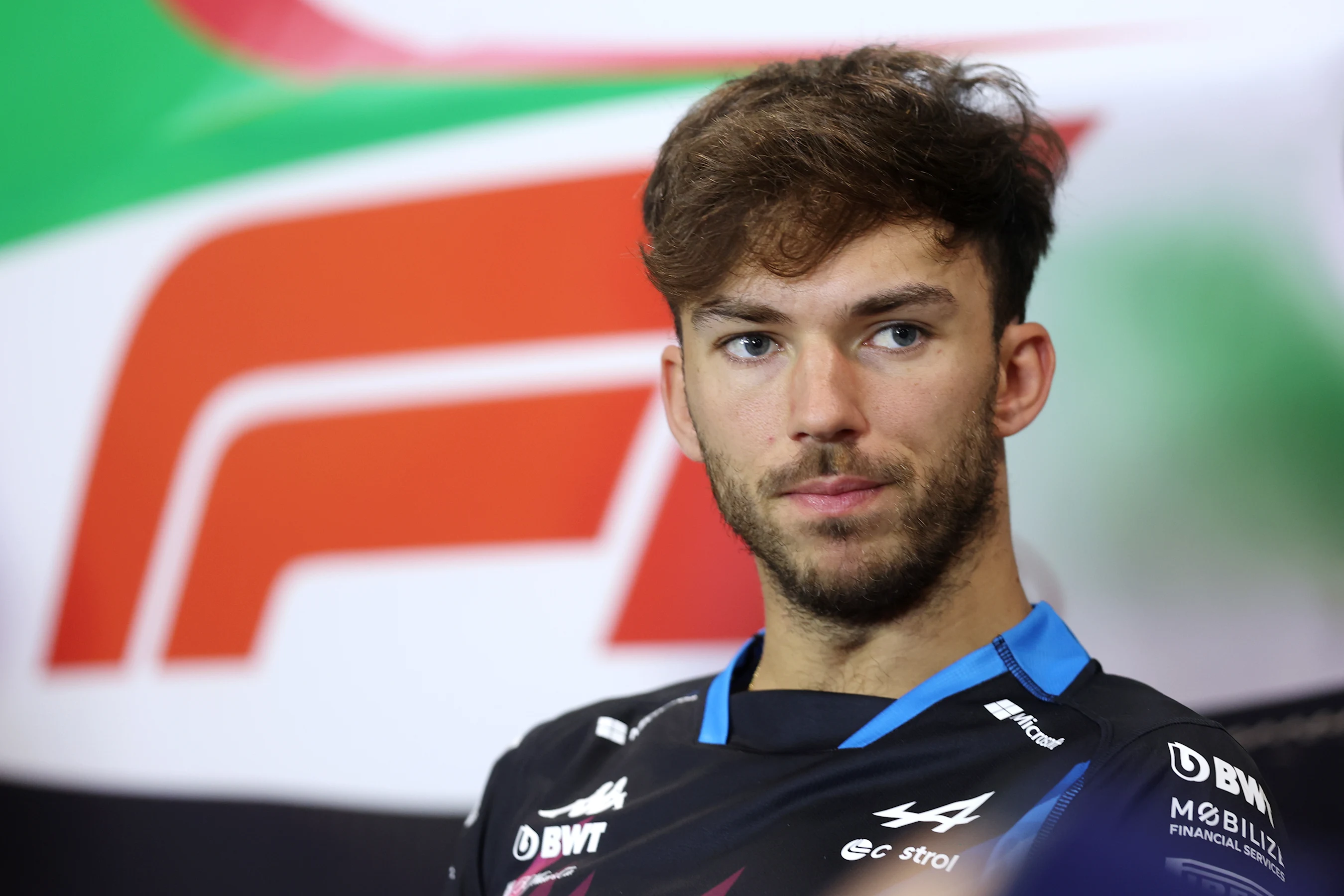 IMOLA, ITALY - MAY 16: Pierre Gasly of France and Alpine F1 attends the Drivers Press Conference