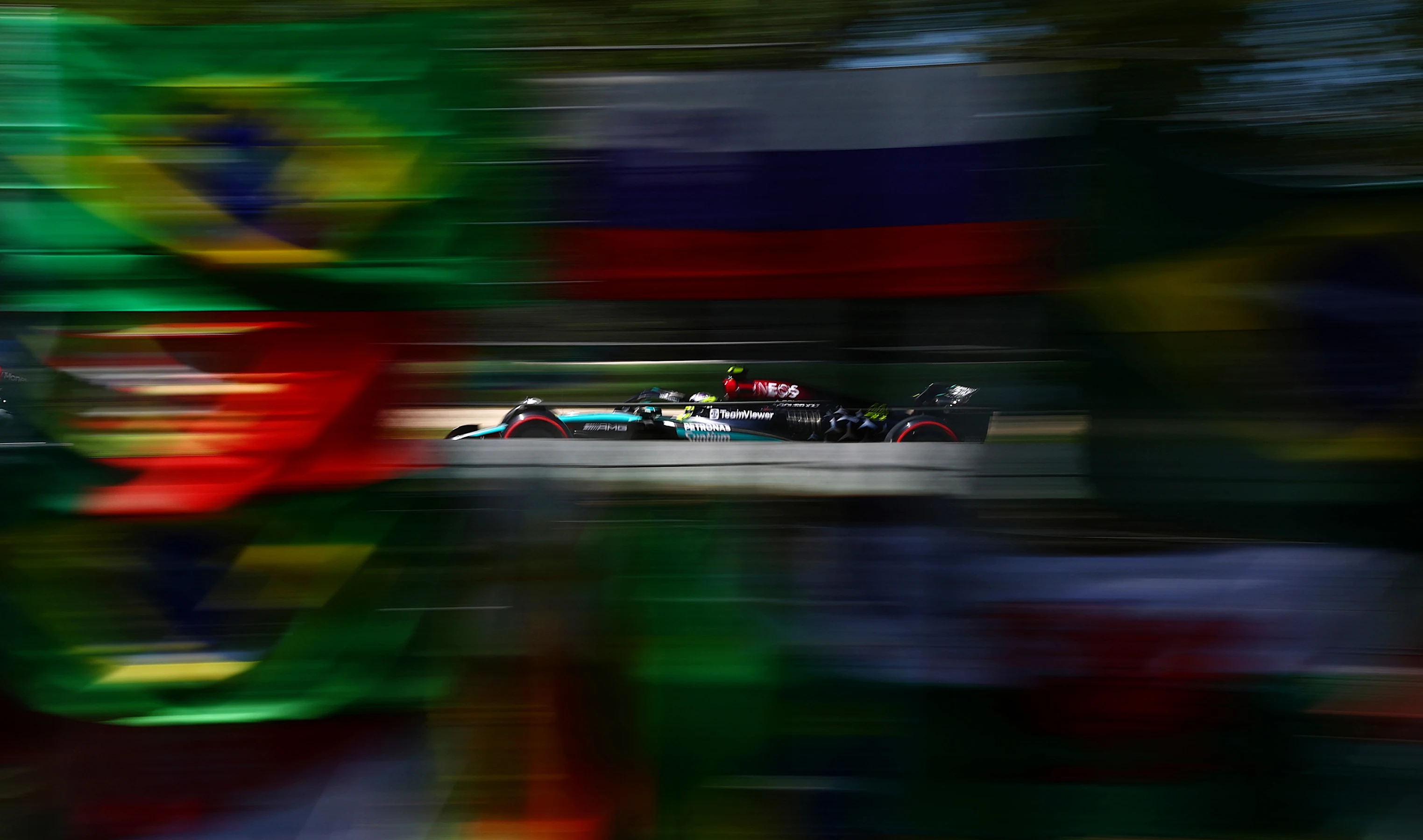 IMOLA, ITALY - MAY 18: Lewis Hamilton of Great Britain driving the (44) Mercedes AMG Petronas F1
