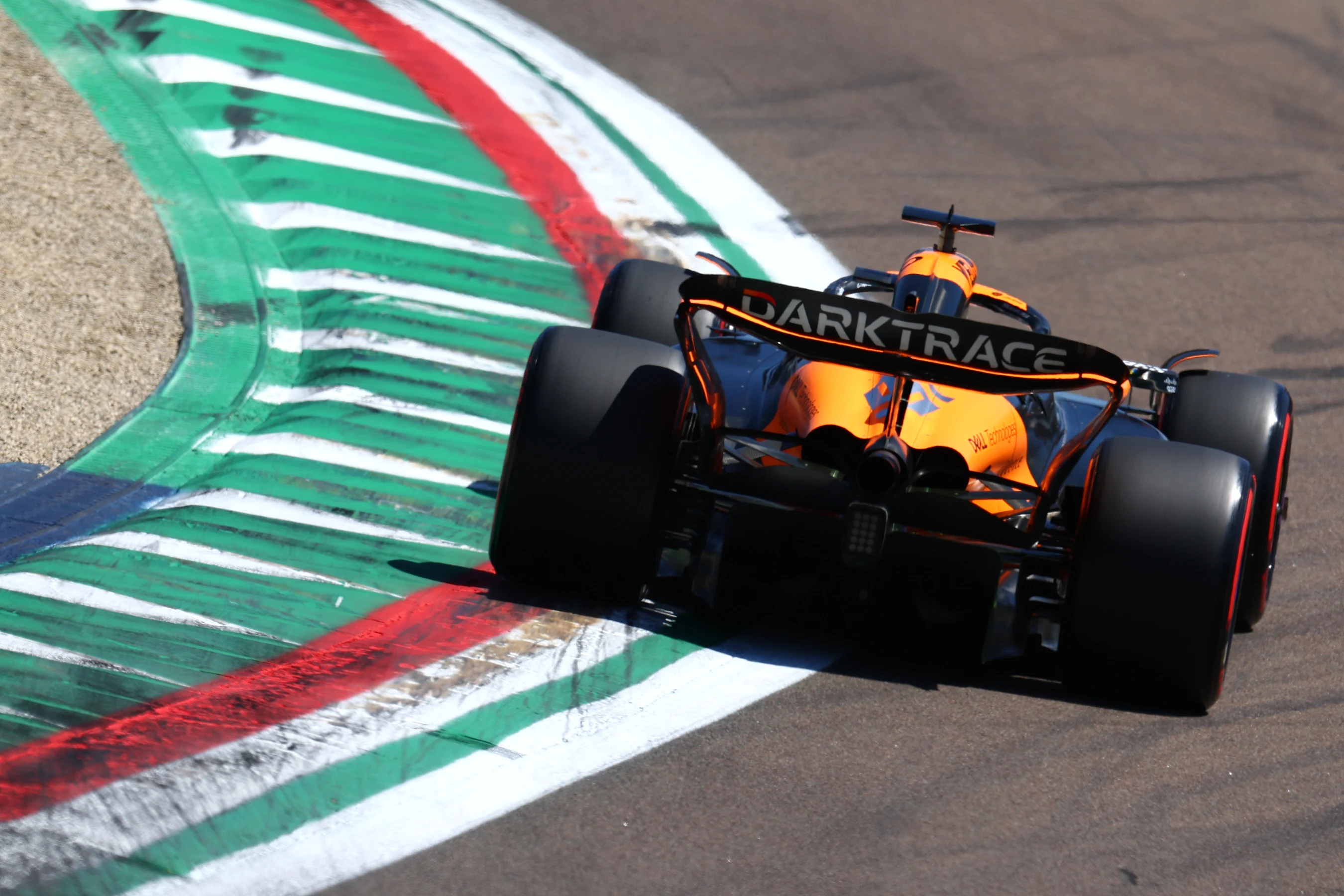 IMOLA, ITALY - MAY 18: Oscar Piastri of Australia driving the (81) McLaren MCL38 Mercedes on track