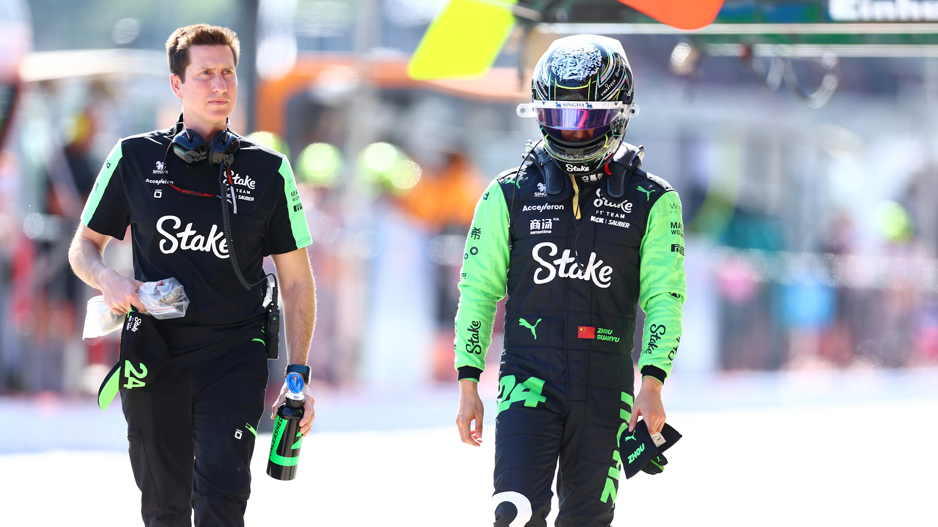IMOLA, ITALY - MAY 18: 17th placed qualifier Zhou Guanyu of China and Stake F1 Team Kick Sauber