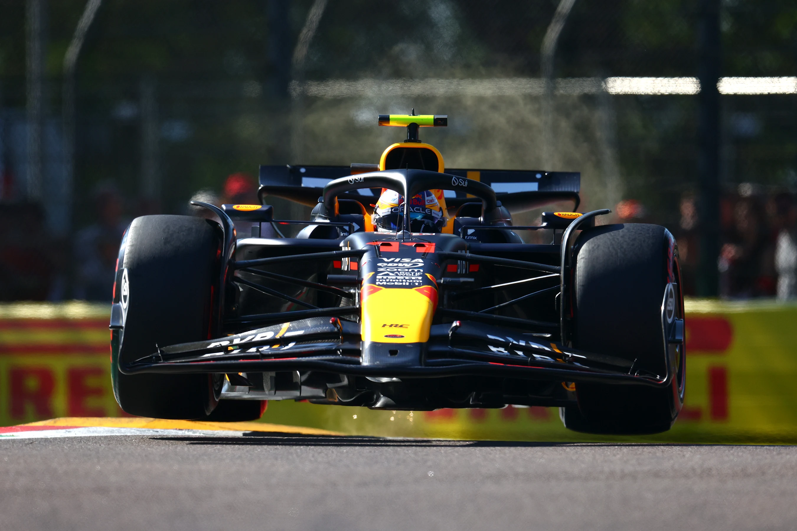 IMOLA, ITALY - MAY 18: Sergio Perez of Mexico driving the (11) Oracle Red Bull Racing RB20 on track