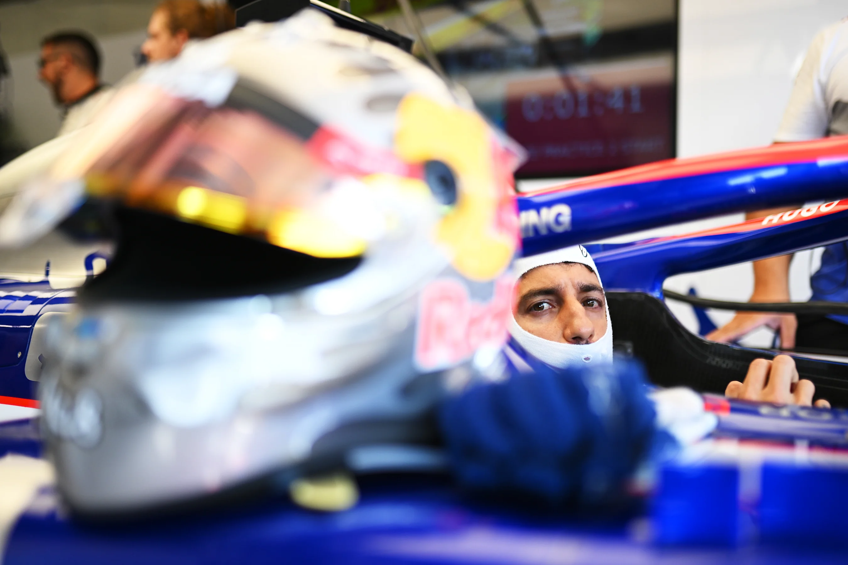 BUDAPEST, HUNGARY - JULY 19: Daniel Ricciardo of Australia and Visa Cash App RB prepares to drive