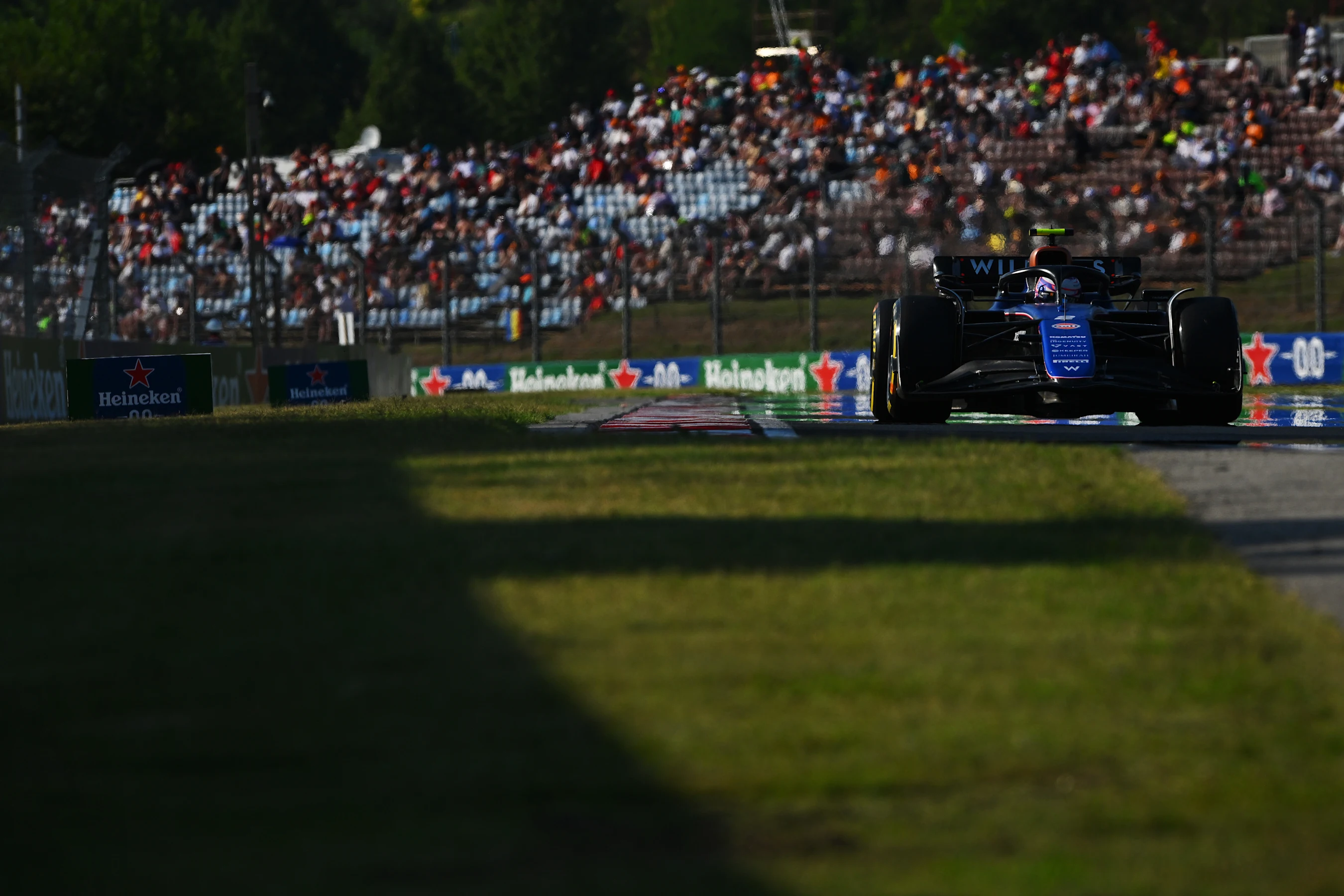BUDAPEST, HUNGARY - JULY 19: Logan Sargeant of United States driving the (2) Williams FW46 Mercedes