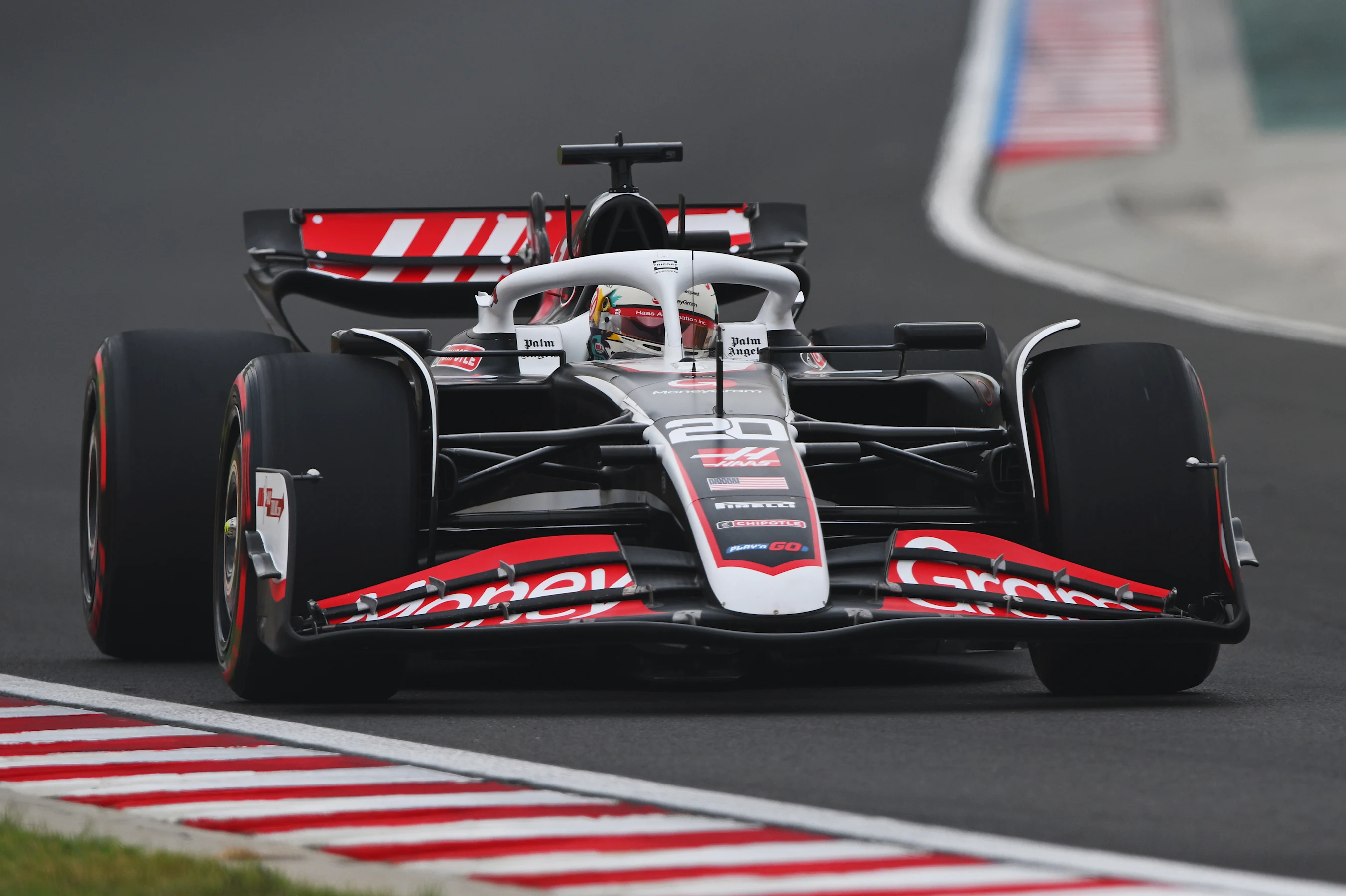 BUDAPEST, HUNGARY - JULY 20: Kevin Magnussen of Denmark driving the (20) Haas F1 VF-24 Ferrari on