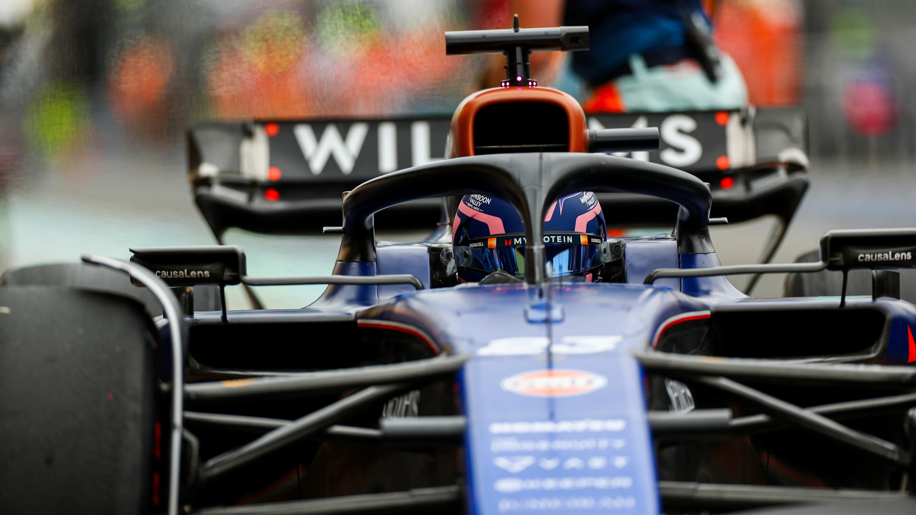BUDAPEST, HUNGARY - JULY 20: Alexander Albon of Great Britain and Williams  during qualifying ahead