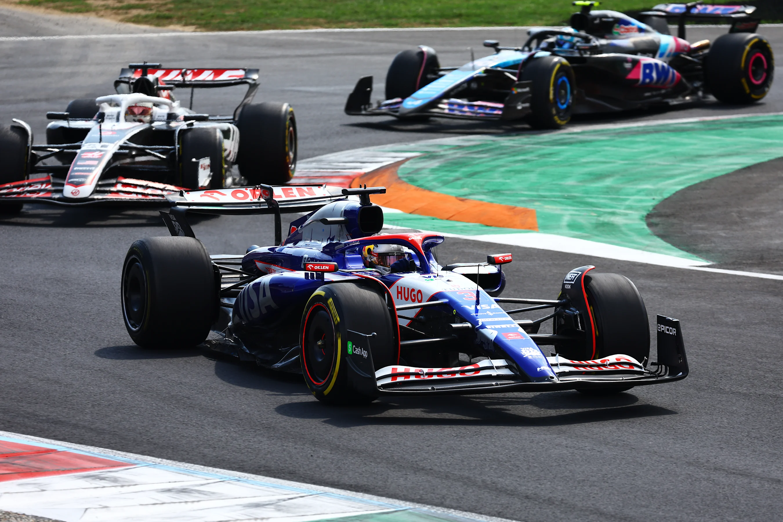 MONZA, ITALY - SEPTEMBER 01: Daniel Ricciardo of Australia driving the (3) Visa Cash App RB VCARB