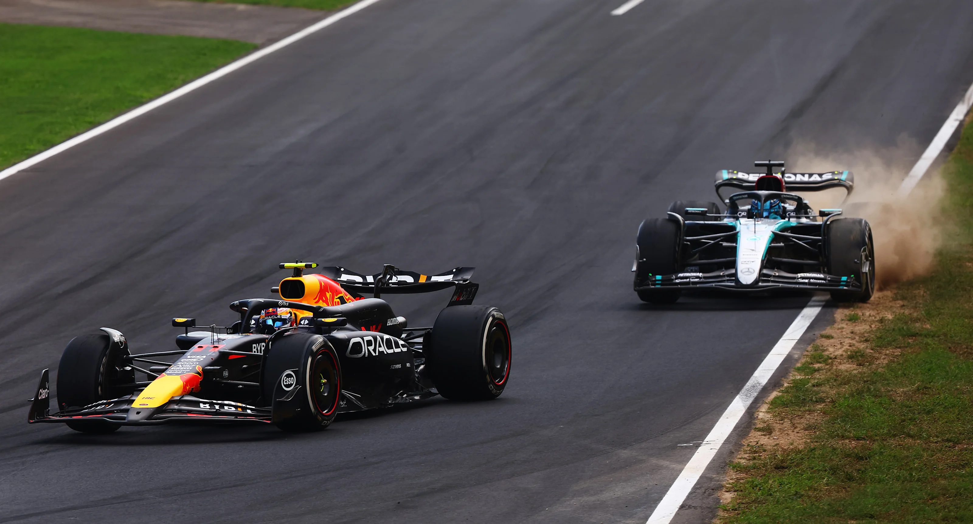MONZA, ITALY - SEPTEMBER 01: Sergio Perez of Mexico driving the (11) Oracle Red Bull Racing RB20