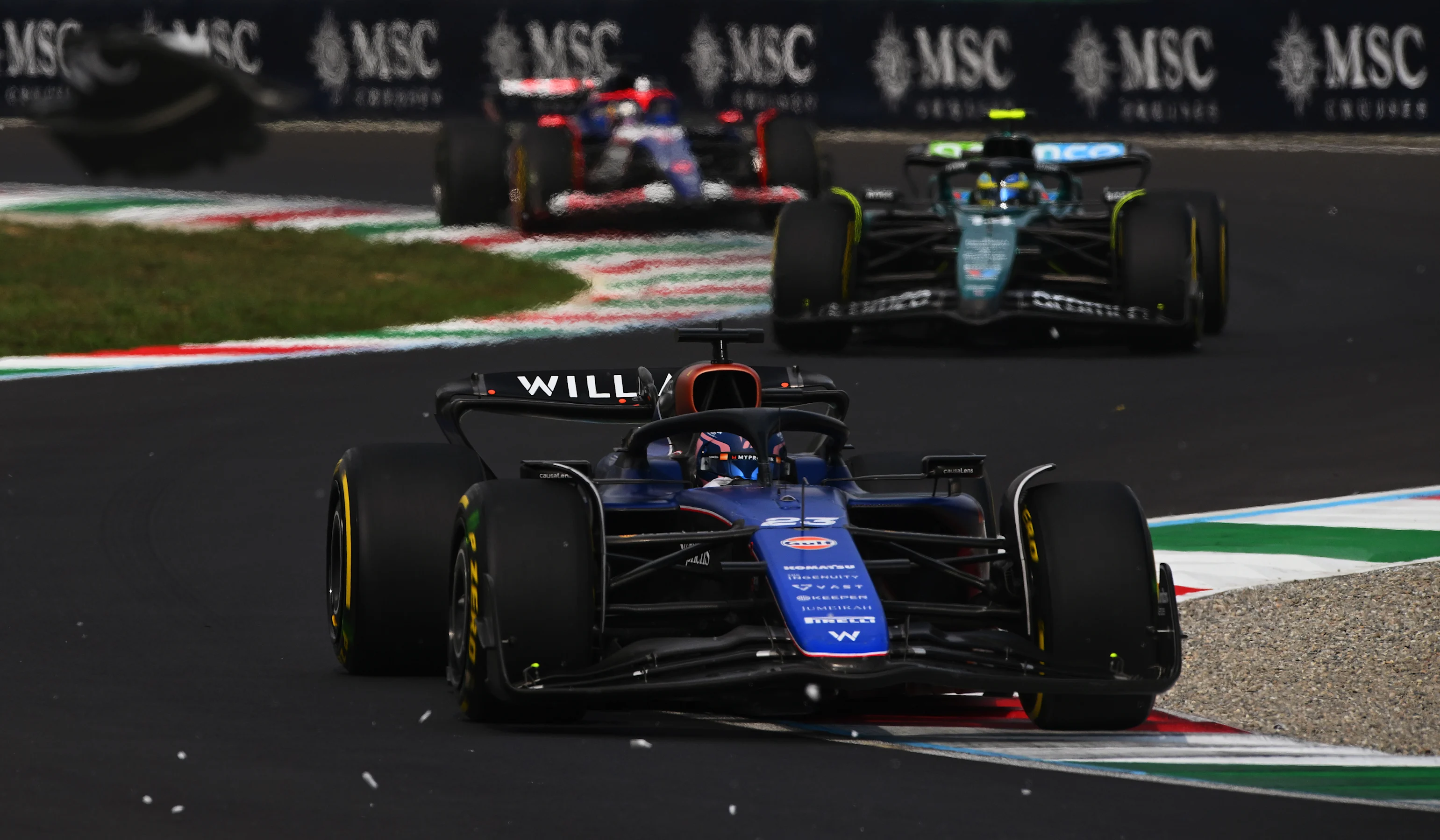MONZA, ITALY - SEPTEMBER 01: Alexander Albon of Thailand driving the (23) Williams FW46 Mercedes