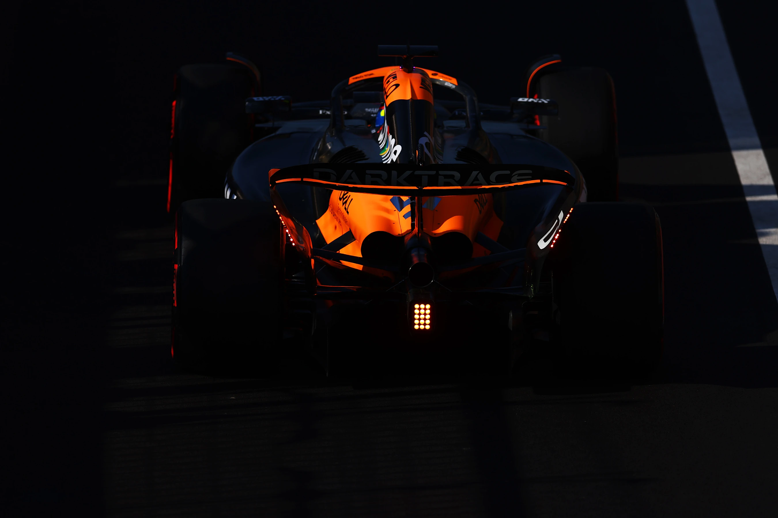 MONZA, ITALY - AUGUST 30: Oscar Piastri of Australia driving the (81) McLaren MCL38 Mercedes in the