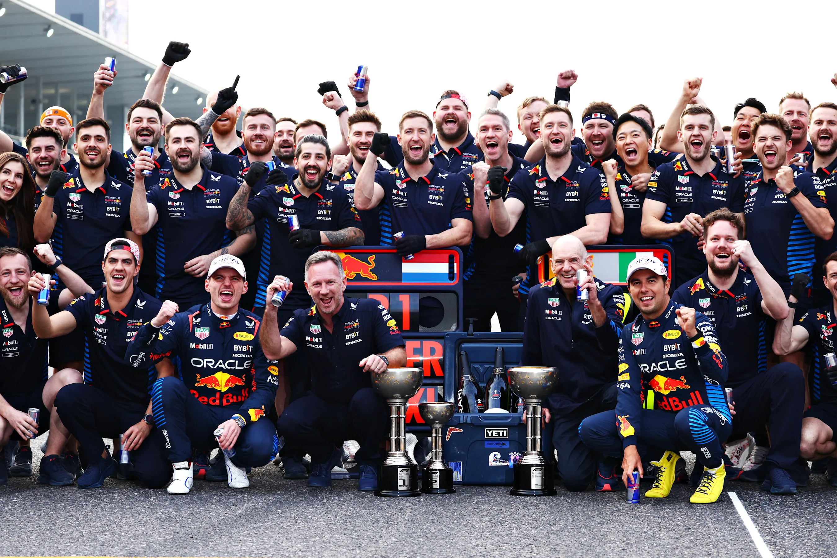 SUZUKA, JAPAN - APRIL 07: Race winner Max Verstappen of the Netherlands and Oracle Red Bull Racing