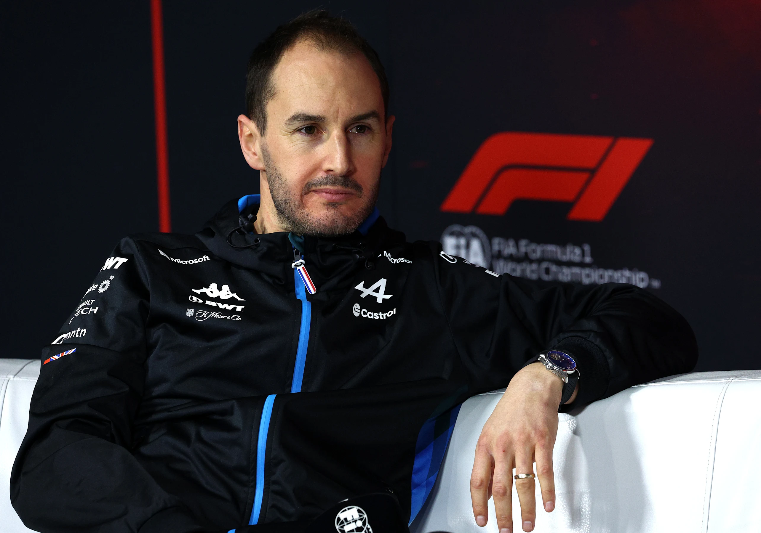 LAS VEGAS, NEVADA - NOVEMBER 21: Oliver Oakes, Team Principal of Alpine F1 attends the Team