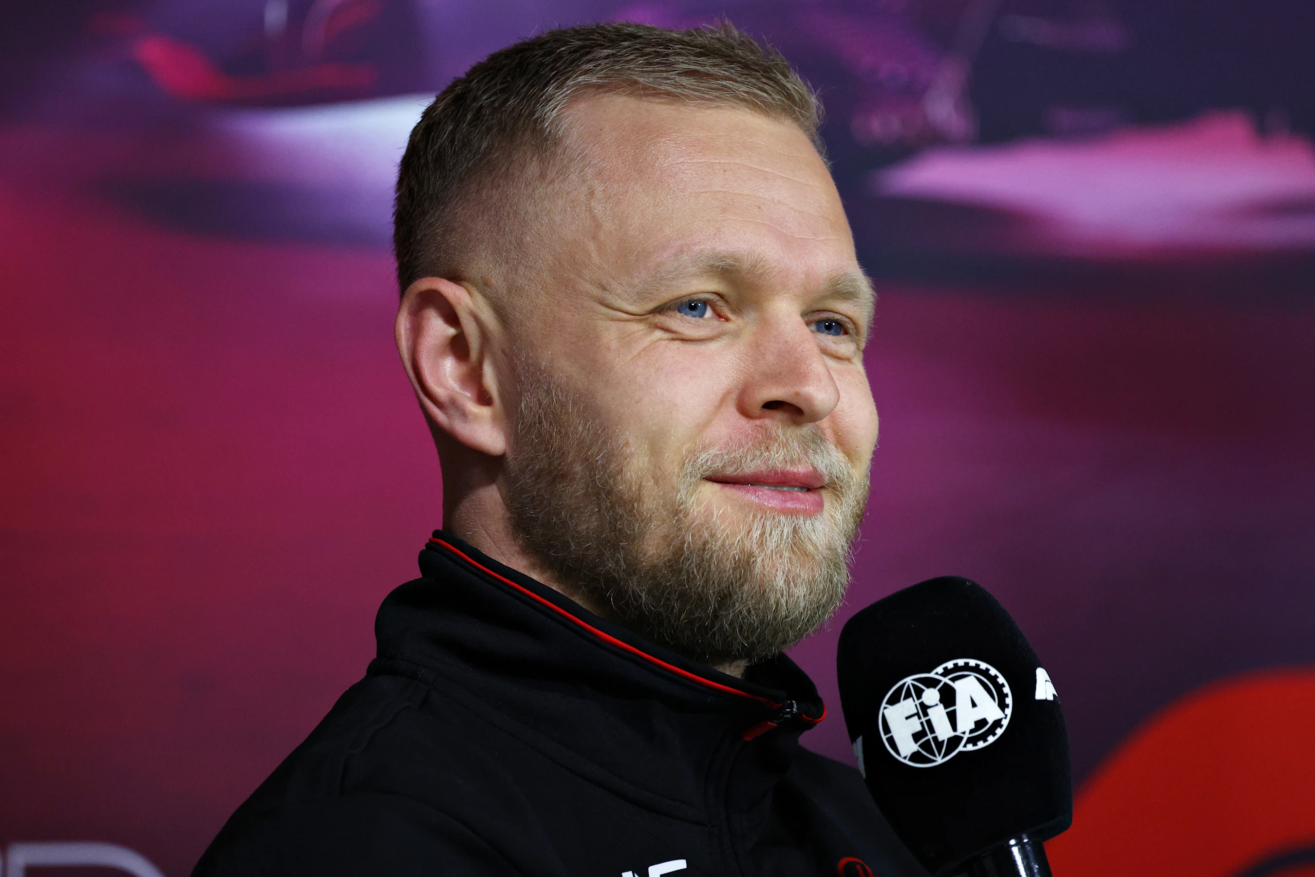 LAS VEGAS, NEVADA - NOVEMBER 20: Kevin Magnussen of Denmark and Haas F1 attends the Drivers Press