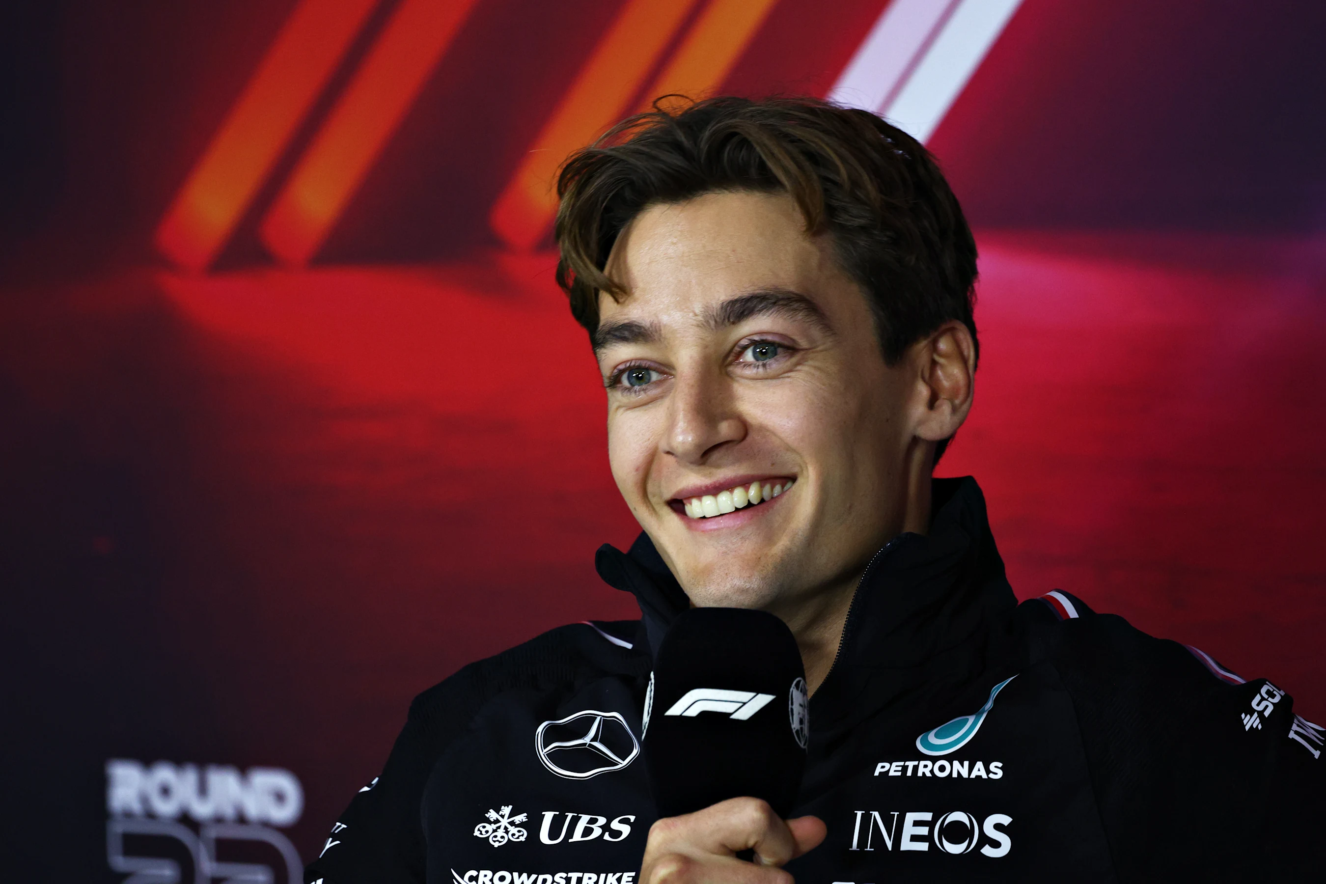 LAS VEGAS, NEVADA - NOVEMBER 20: George Russell of Great Britain and Mercedes attends the Drivers