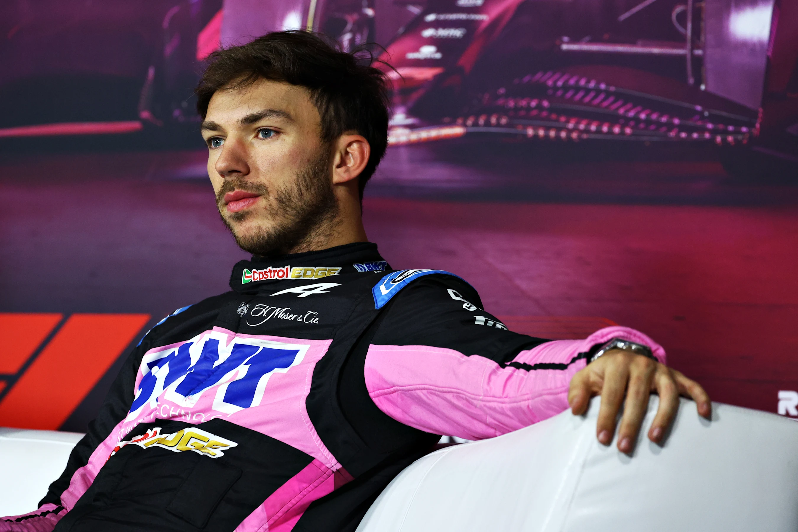 LAS VEGAS, NEVADA - NOVEMBER 22: Third placed qualifier Pierre Gasly of France and Alpine F1