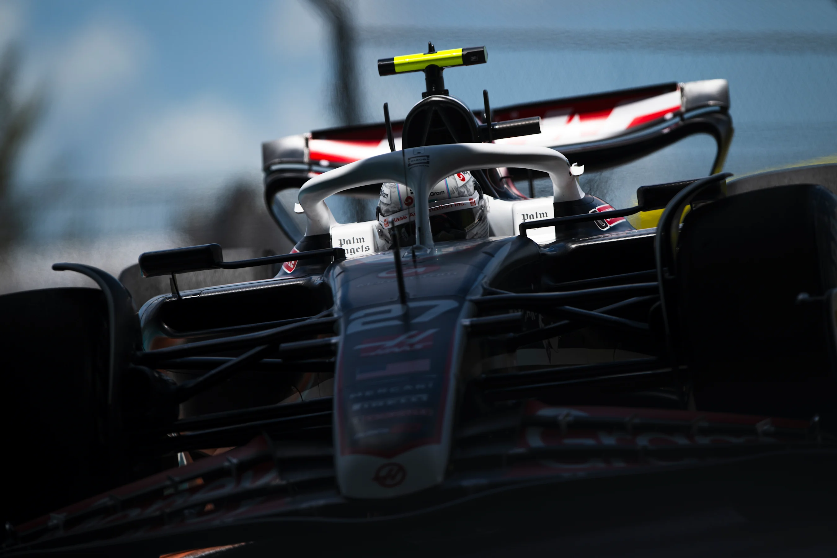 MIAMI, FLORIDA - MAY 03: Nico Hulkenberg of Germany driving the (27) Haas F1 VF-24 Ferrari on track