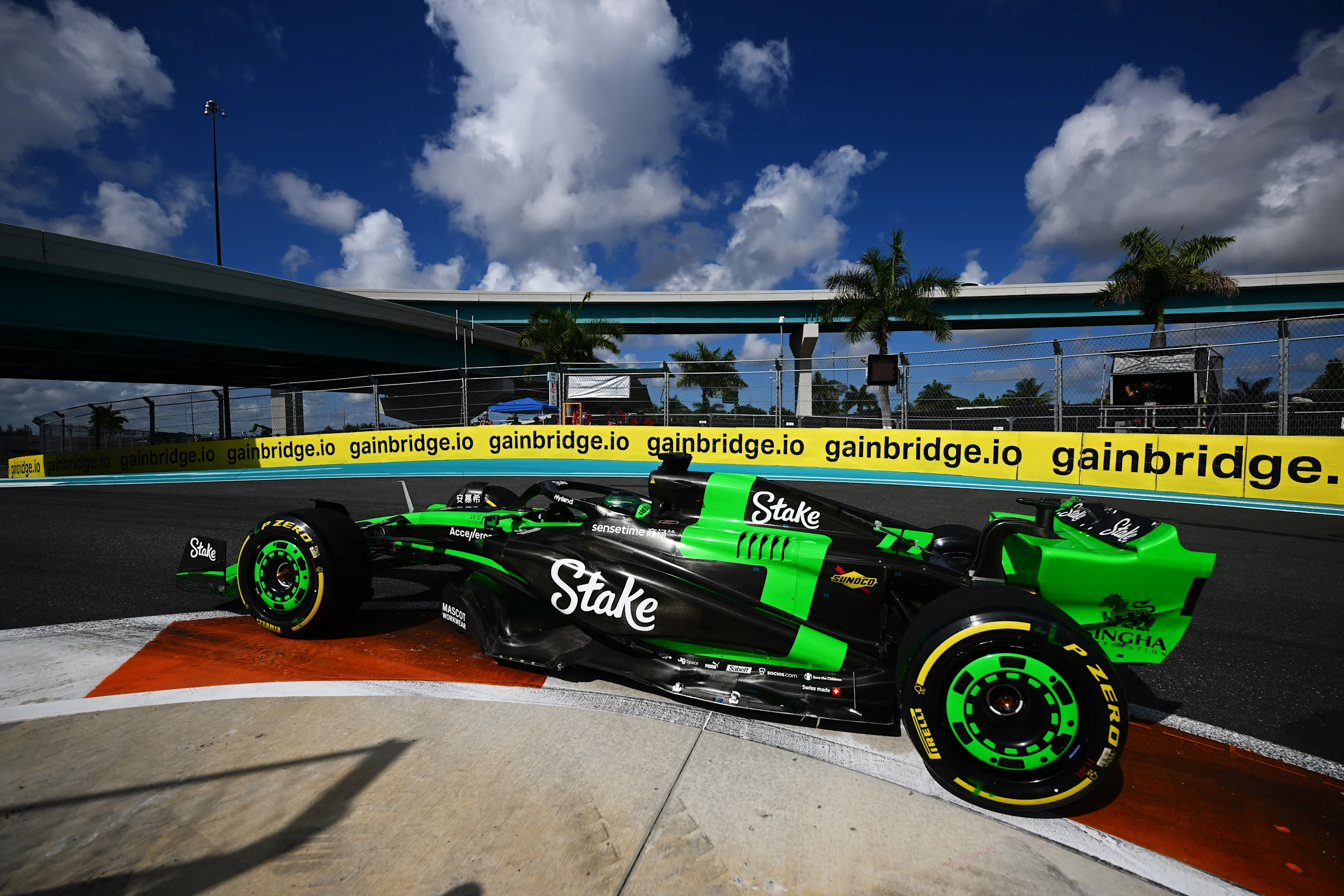 MIAMI, FLORIDA - MAY 03: Valtteri Bottas of Finland driving the (77) Kick Sauber C44 Ferrari on