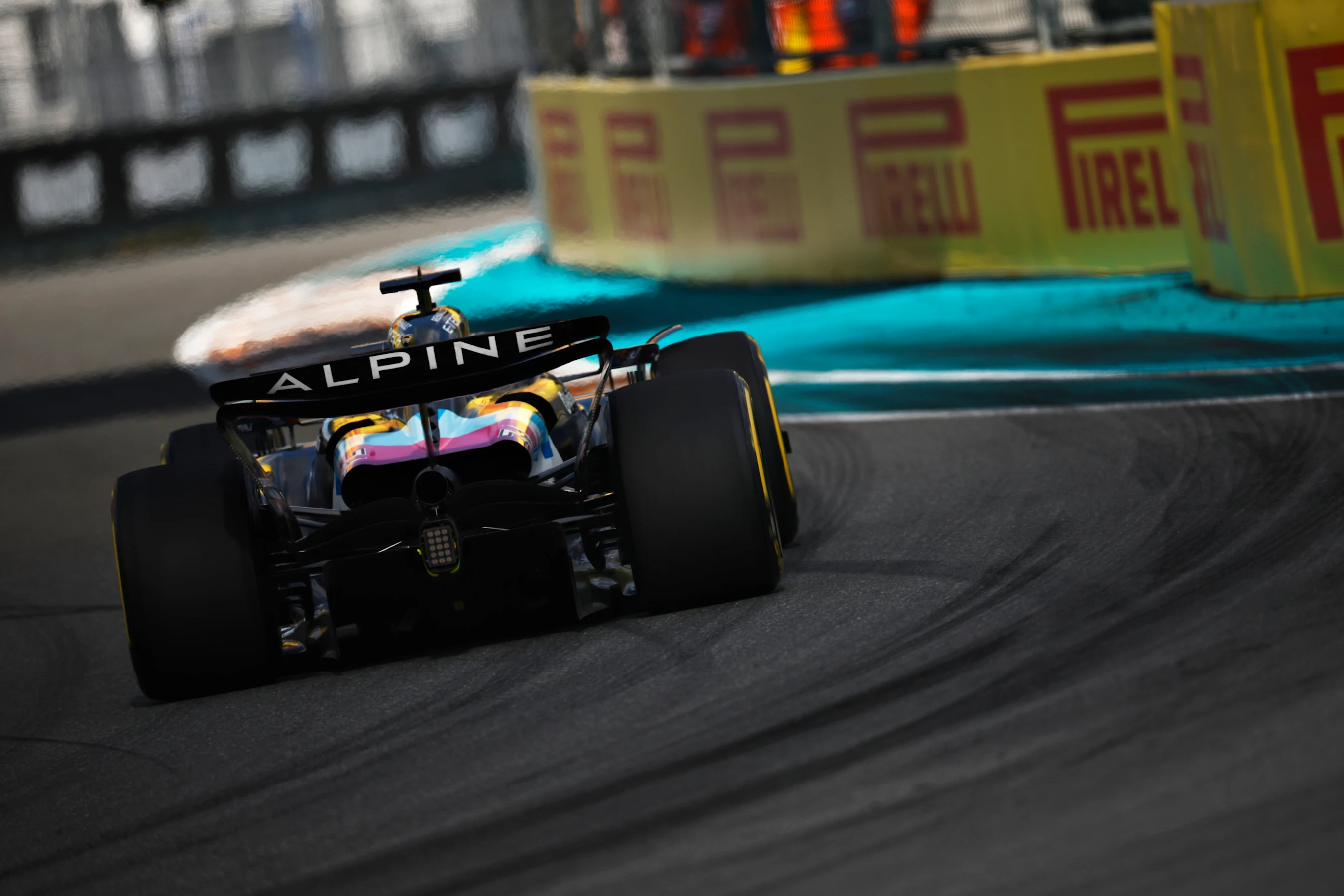 MIAMI, FLORIDA - MAY 03: Esteban Ocon of France driving the (31) Alpine F1 A524 Renault on track