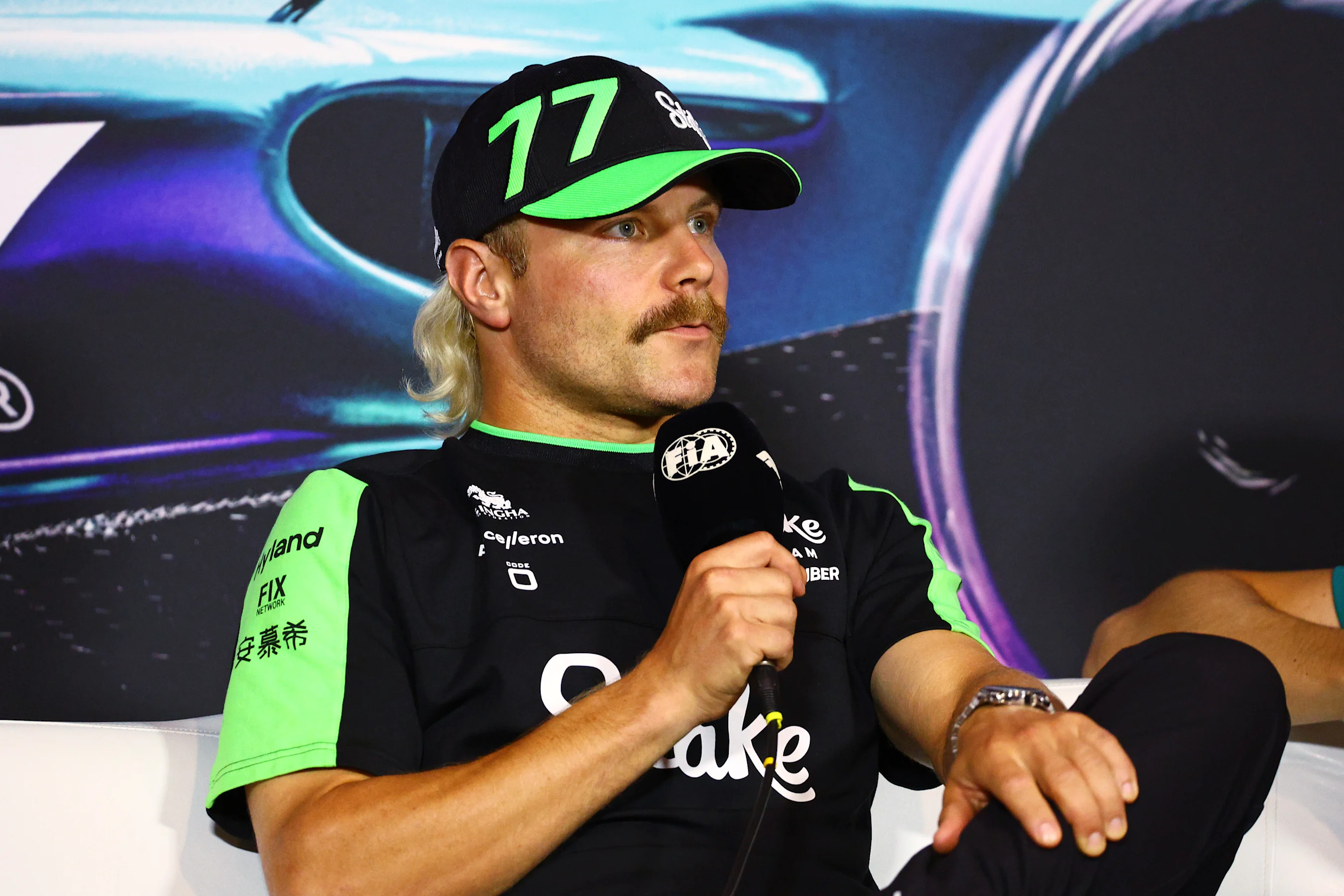 MIAMI, FLORIDA - MAY 02: Valtteri Bottas of Finland and Stake F1 Team Kick Sauber attends the