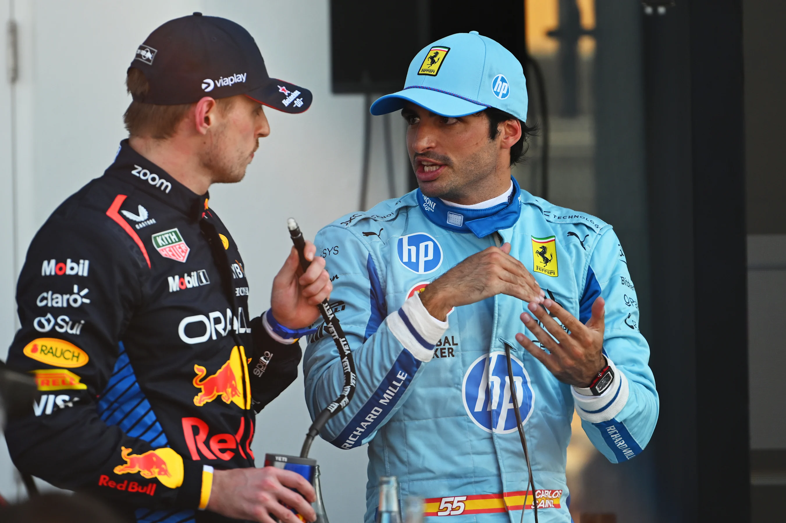 MIAMI, FLORIDA - MAY 04: Pole position qualifier Max Verstappen of the Netherlands and Oracle Red