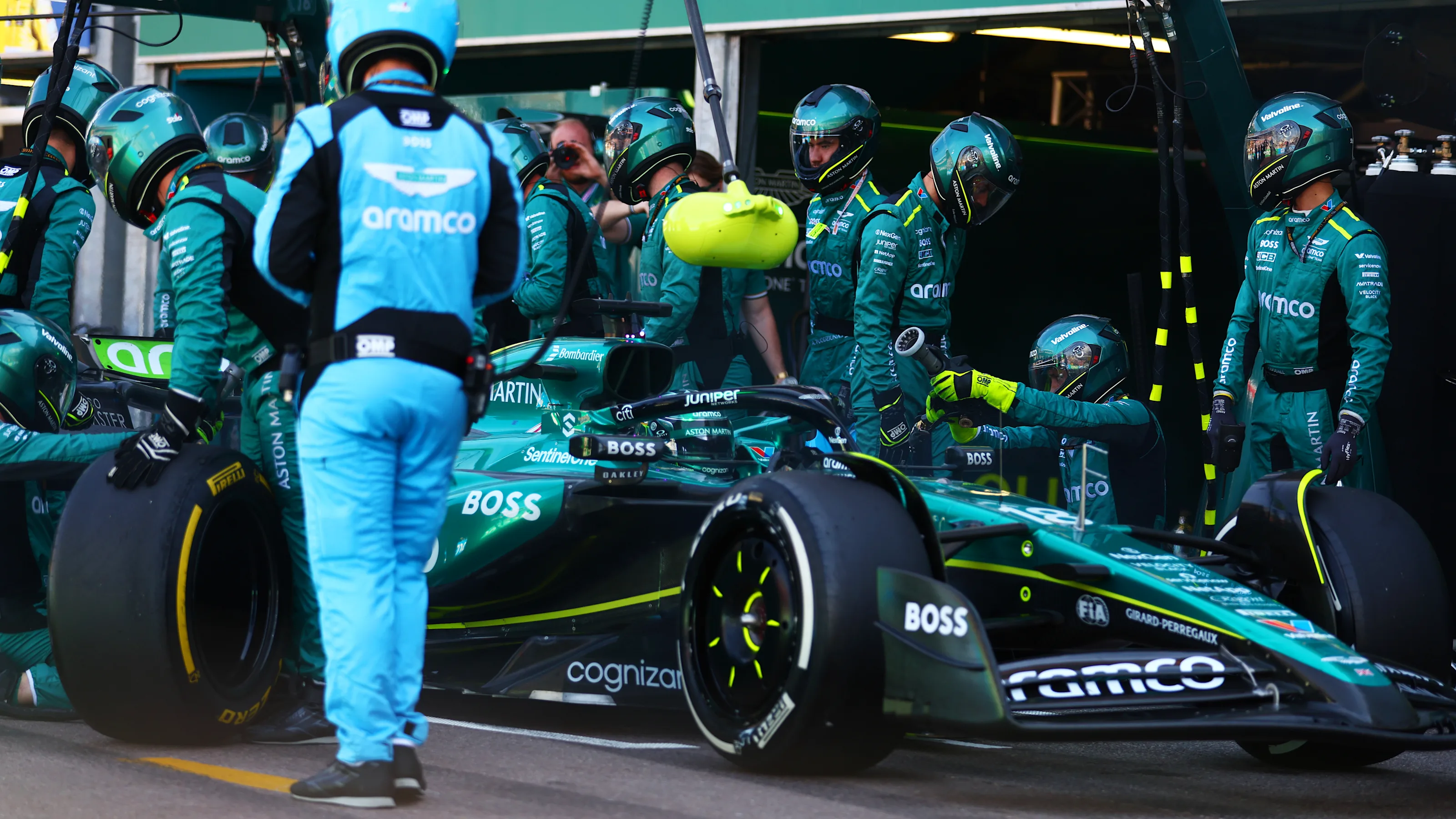MONTE-CARLO, MONACO - MAY 26: Lance Stroll of Canada driving the (18) Aston Martin AMR24 Mercedes